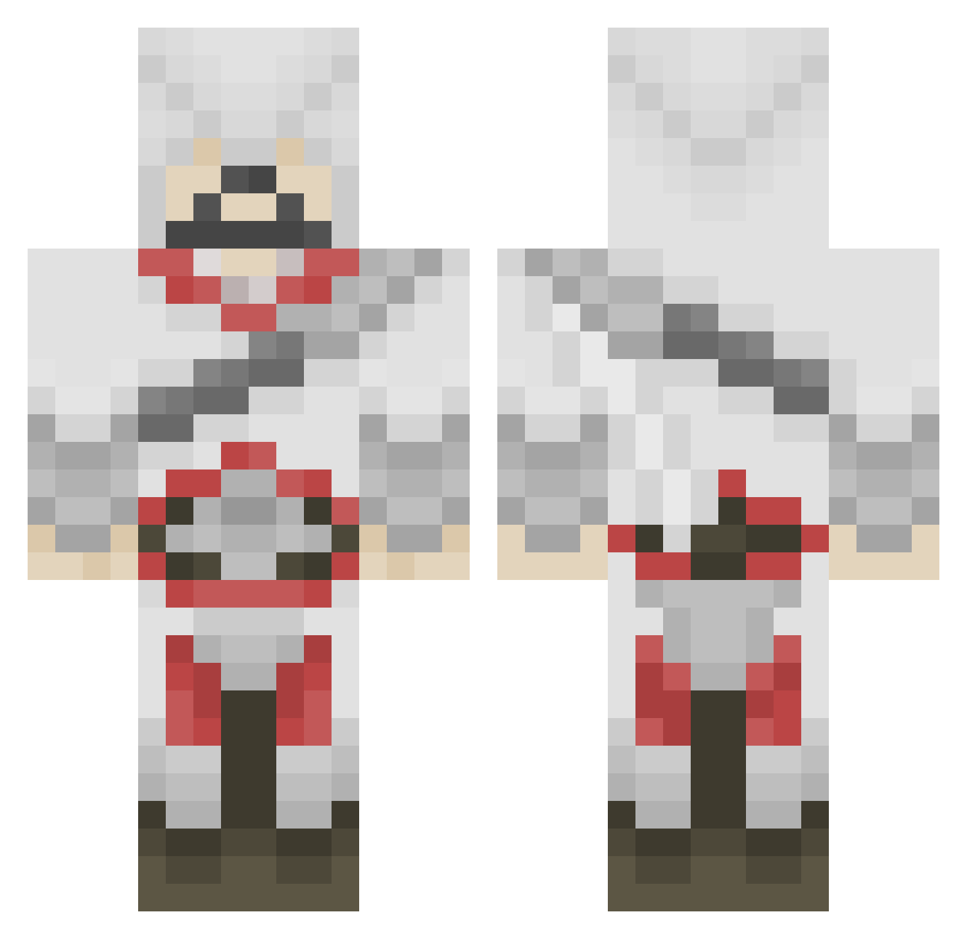 Ukiassassin Minecraft skin, front and back view