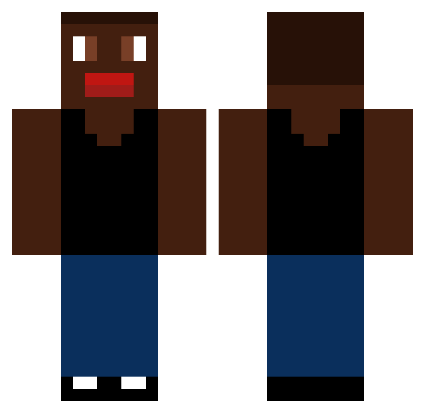 subalashy Minecraft skin, front and back view