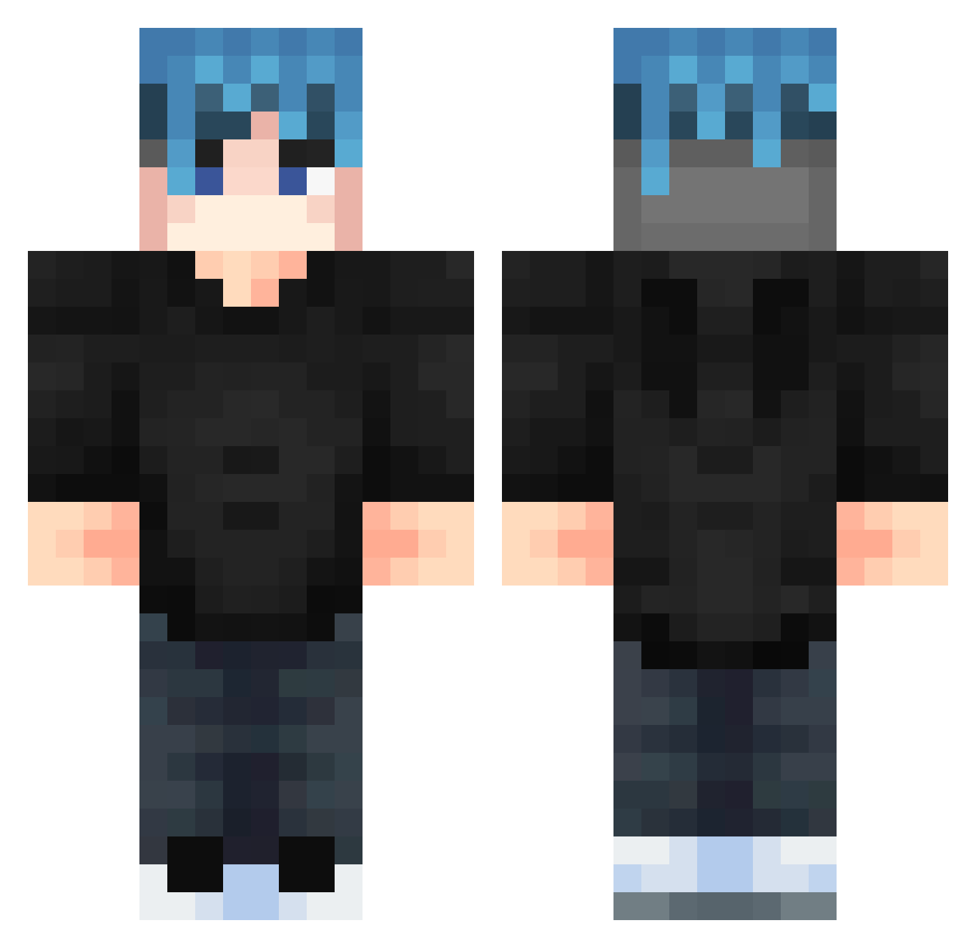 Spaidik Minecraft skin, front and back view