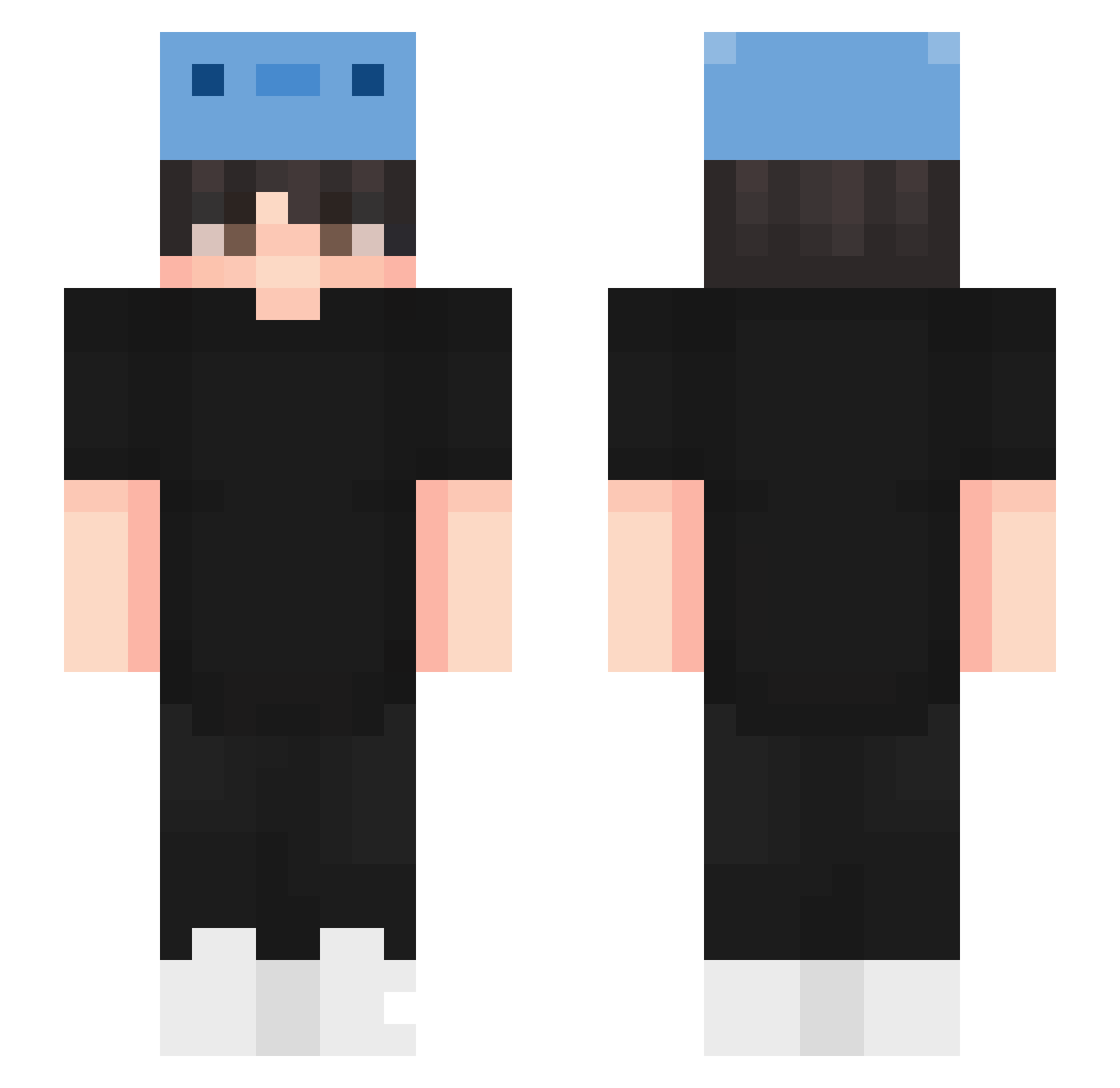 xNevysh Minecraft skin, front and back view