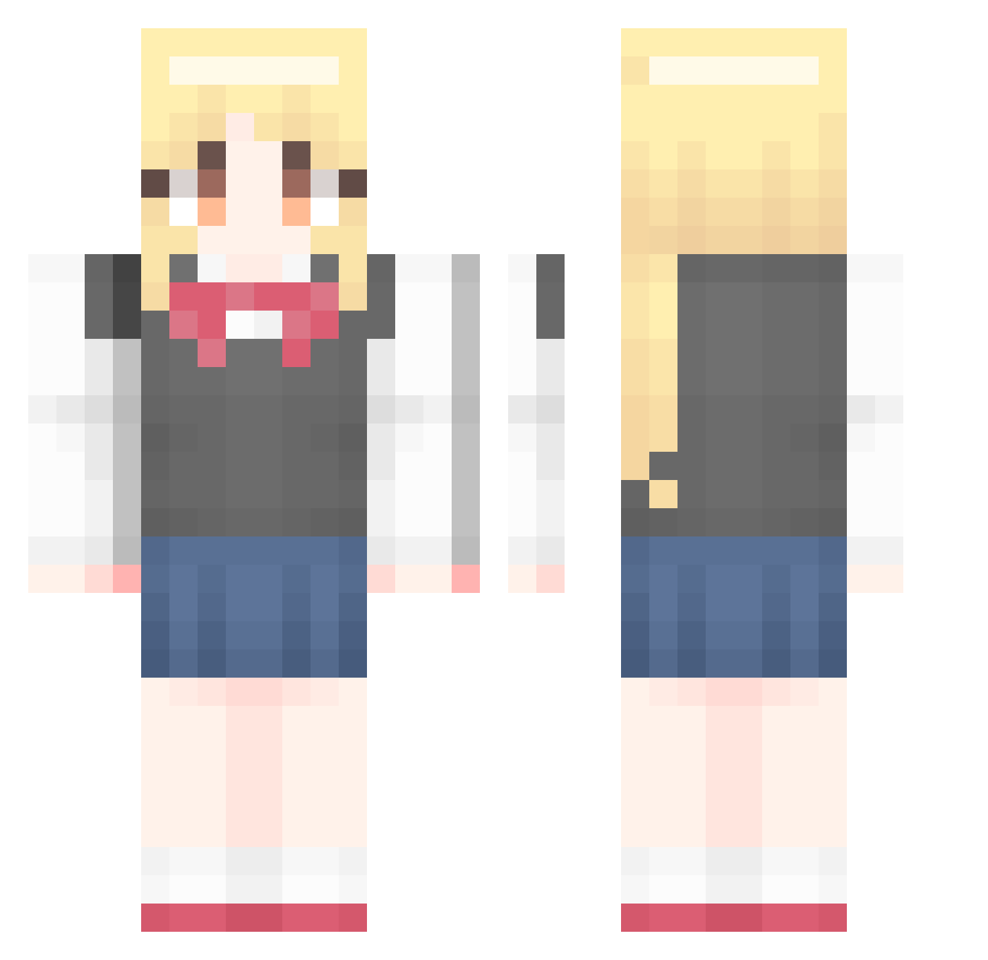 starnstar Minecraft skin, front and back view