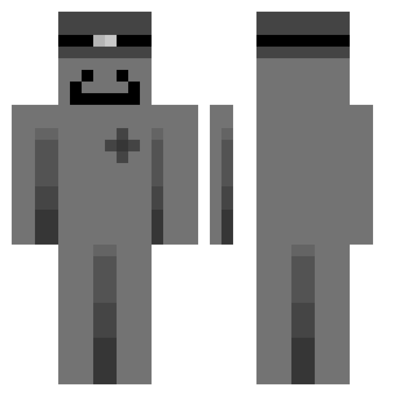 jombu Minecraft skin, front and back view