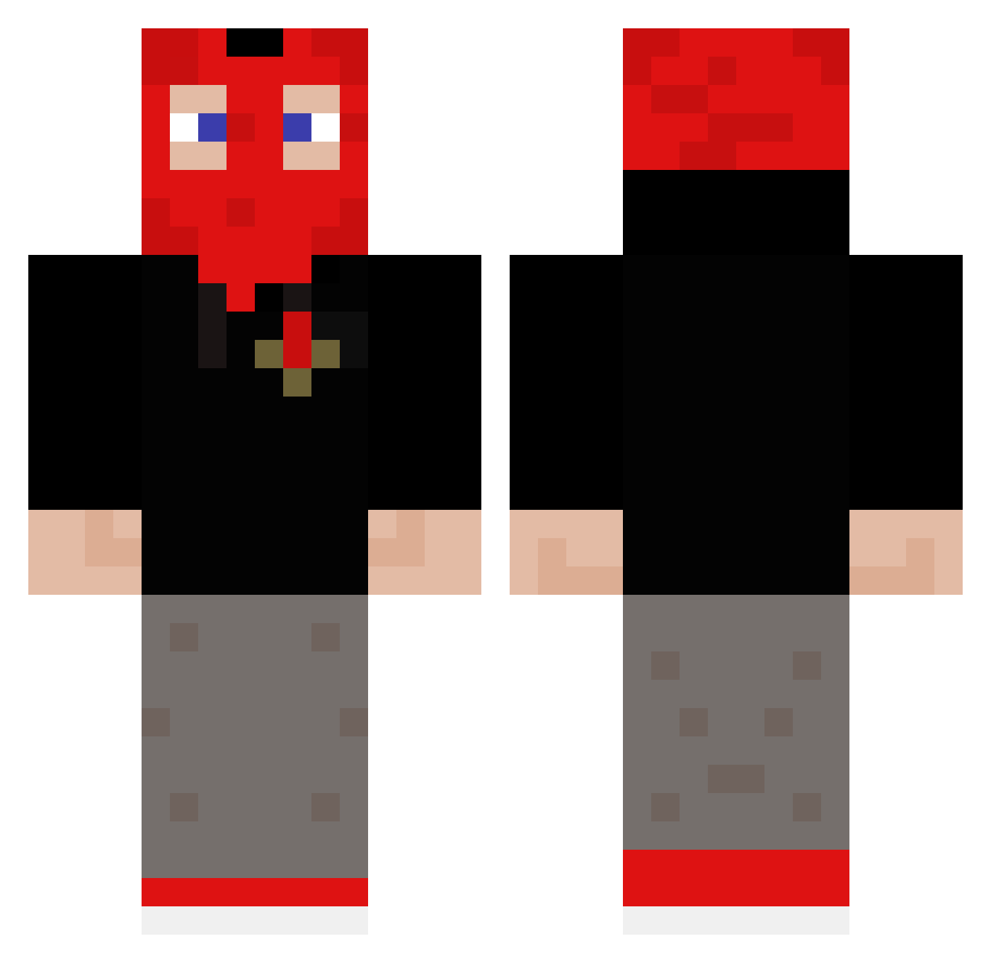 Seeeba111420 Minecraft skin, front and back view