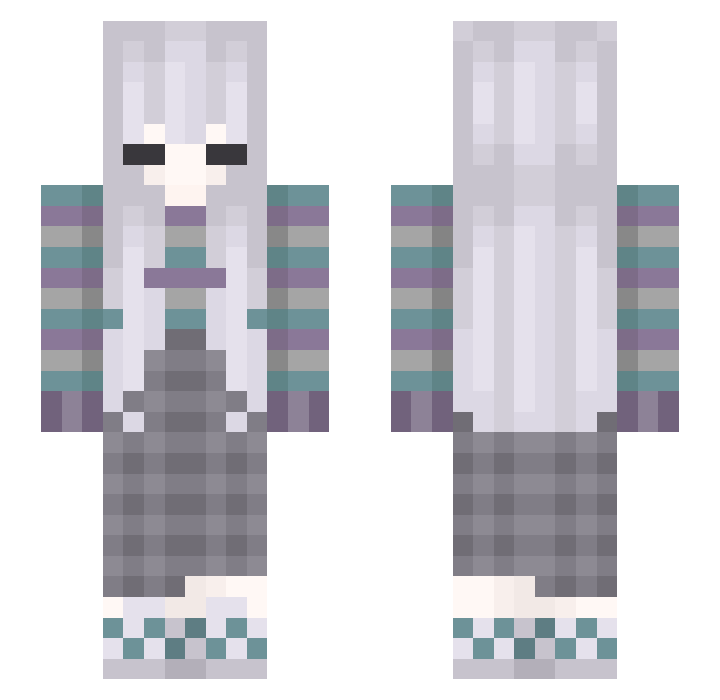 39ty Minecraft skin, front and back view