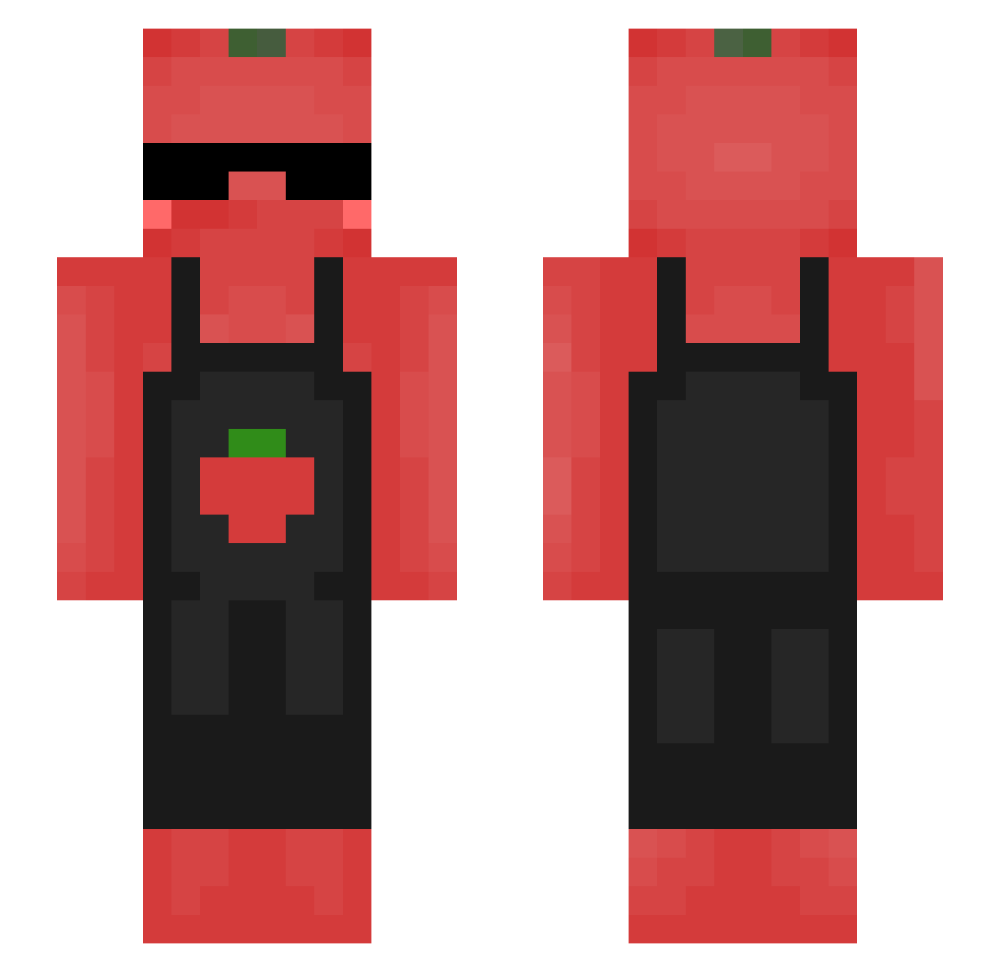 WrappingPaper Minecraft skin, front and back view