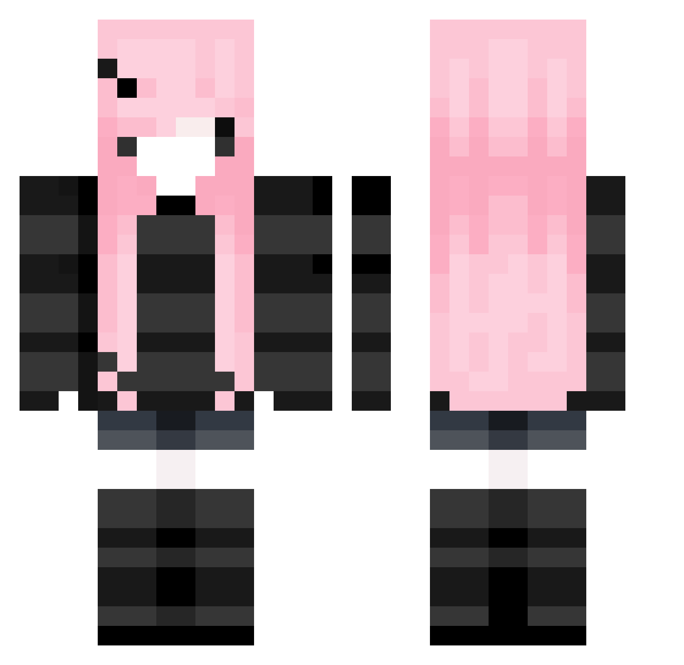 spokoen Minecraft skin, front and back view