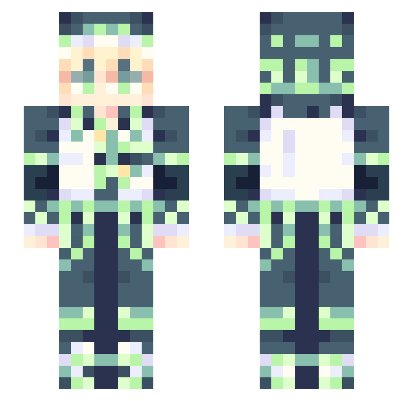 LakareBR Minecraft skin, front and back view