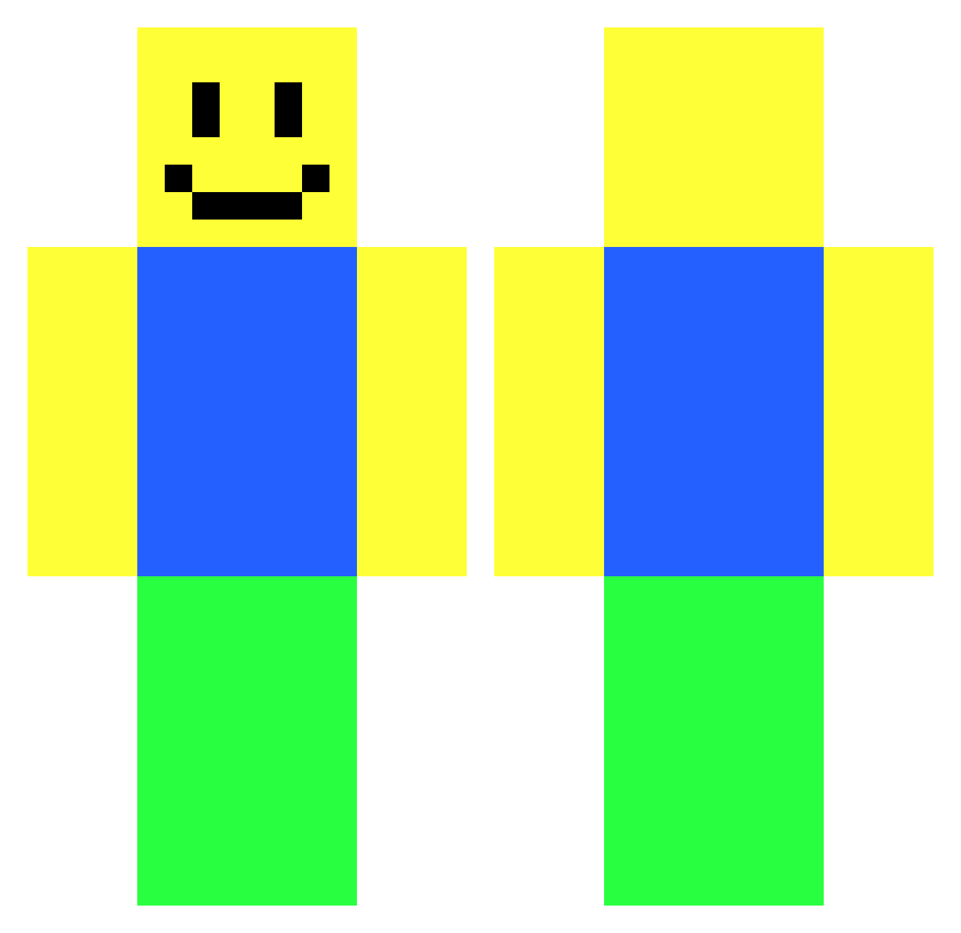 Lightblade16 Minecraft skin, front and back view