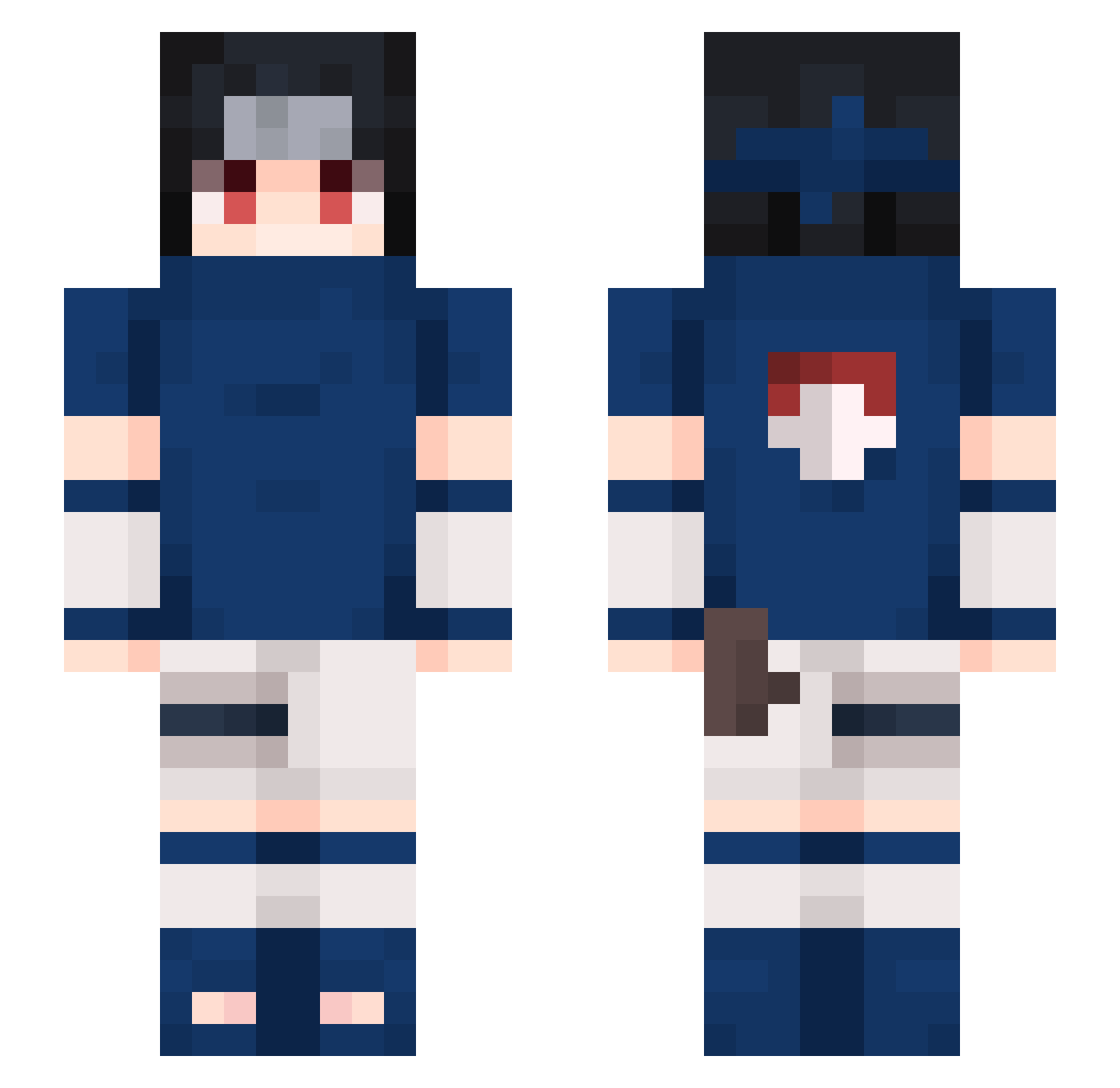 YungBranch Minecraft skin, front and back view