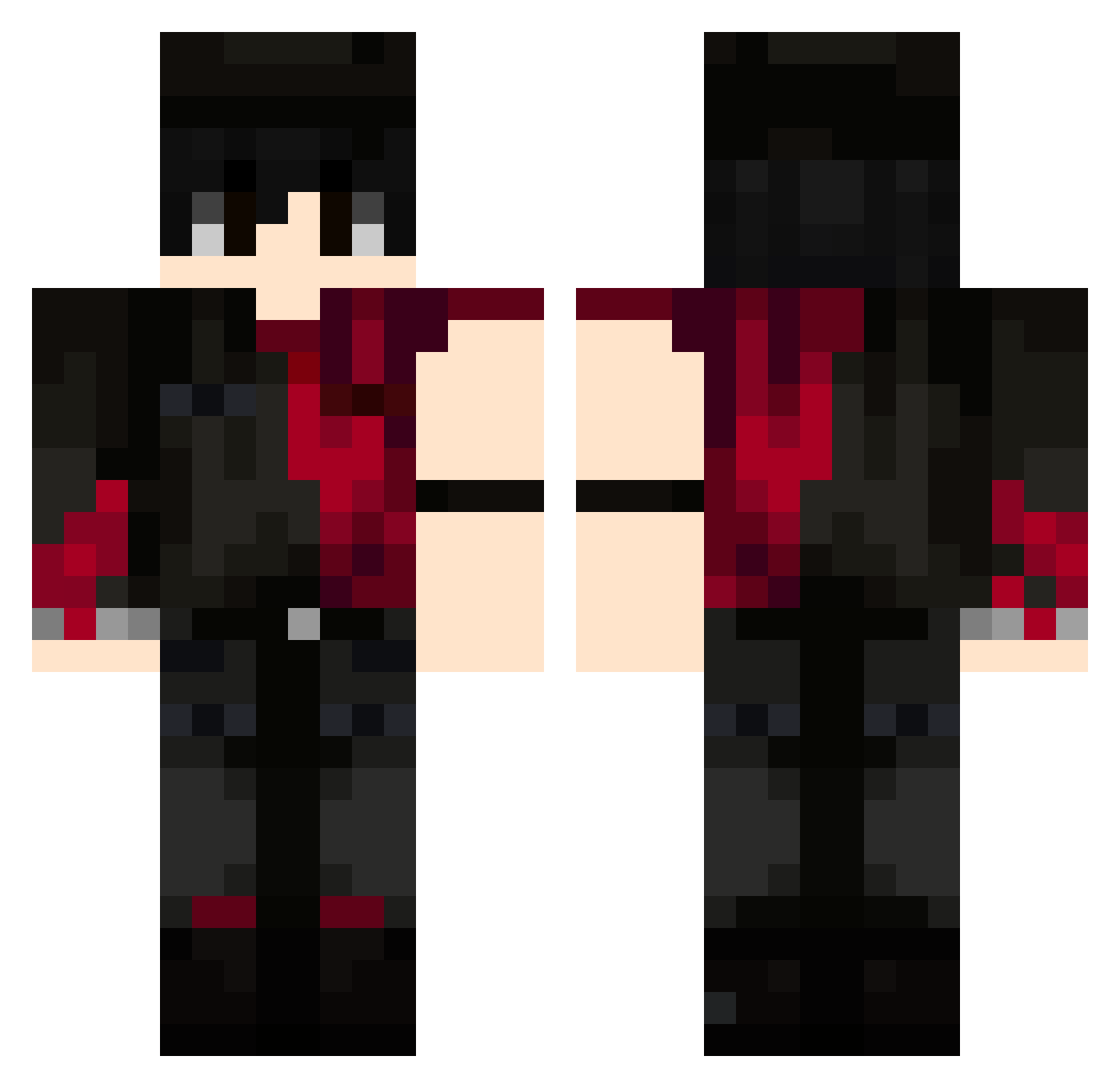 HILLSTR2007 Minecraft skin, front and back view