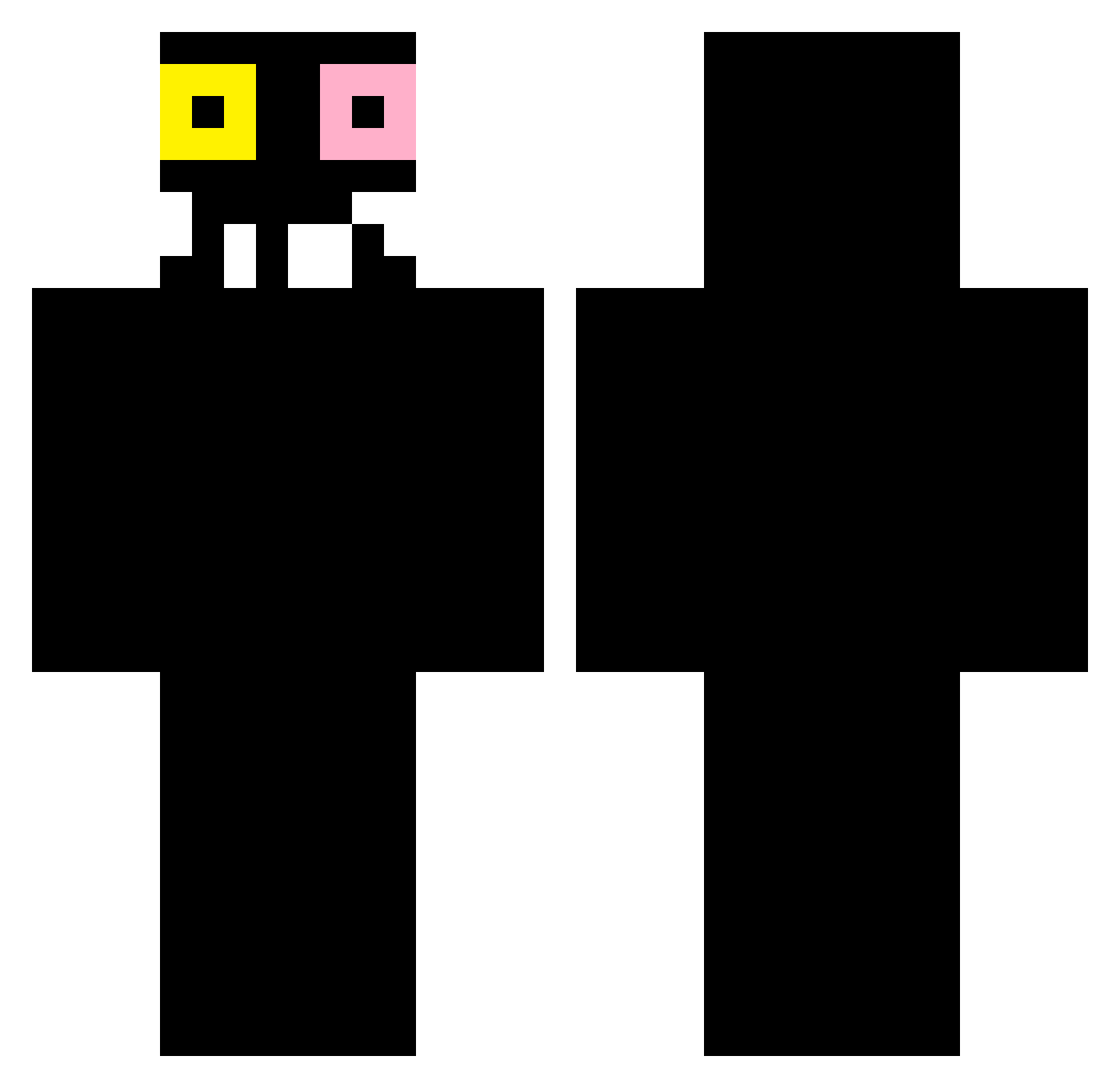 cintlex Minecraft skin, front and back view