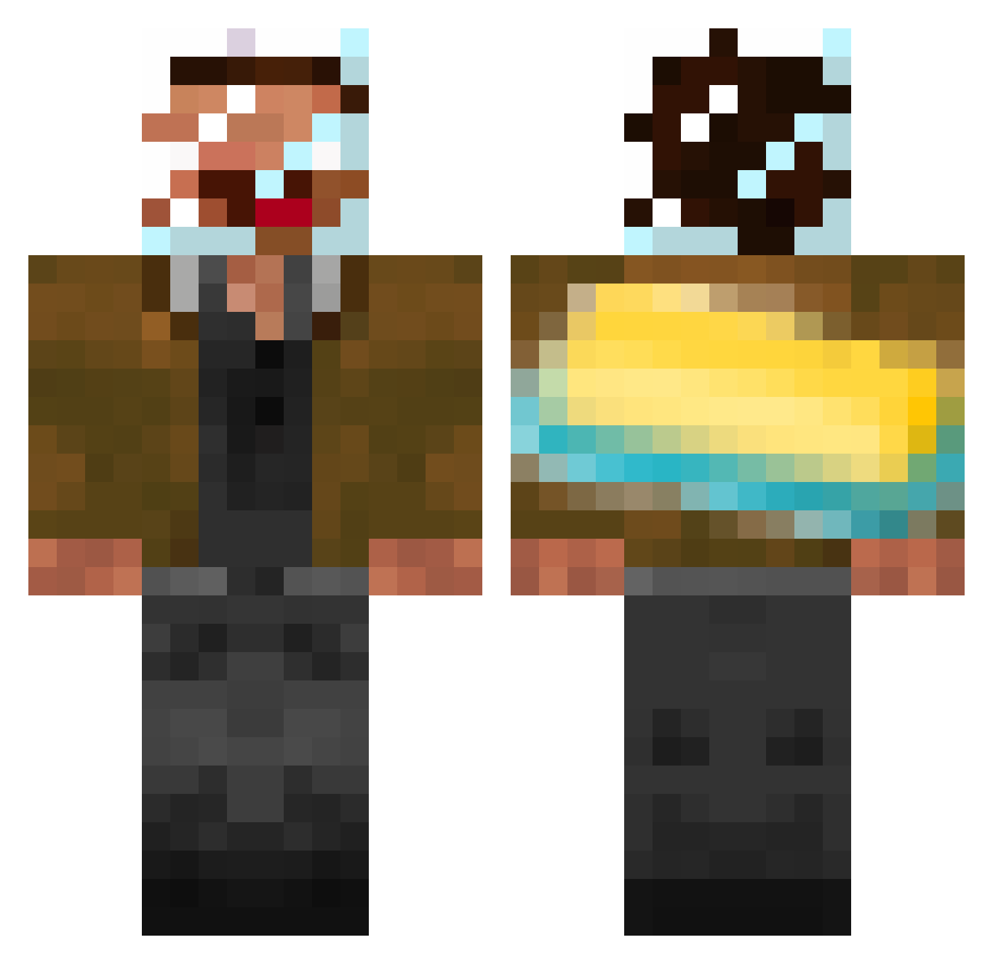 mynjp Minecraft skin, front and back view