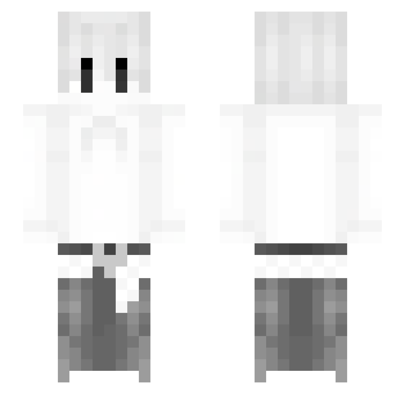 SeenByLes Minecraft skin, front and back view
