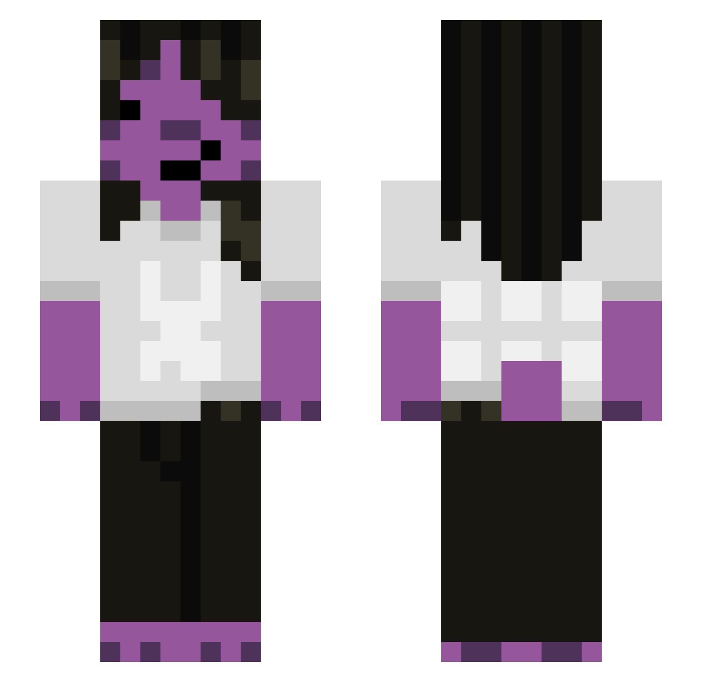 ScoreOneMillion Minecraft skin, front and back view