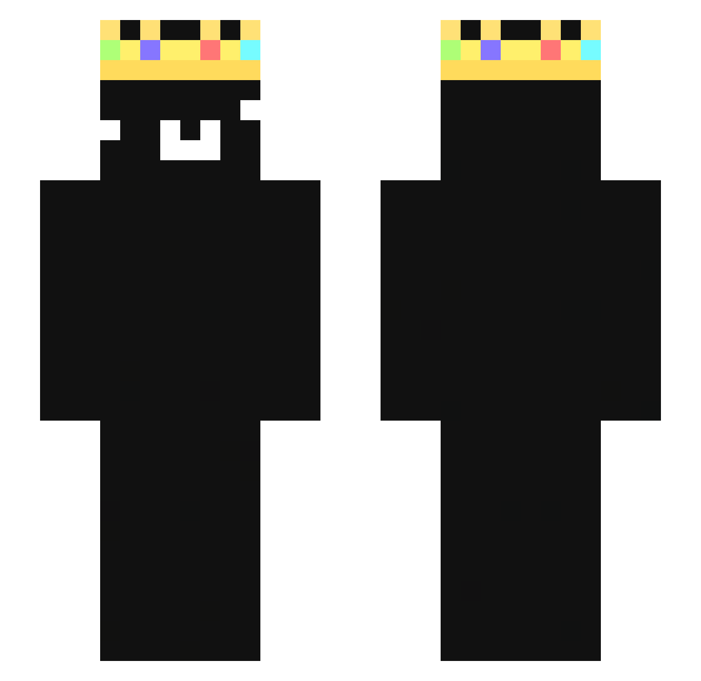 blue_JoJoo Minecraft skin, front and back view