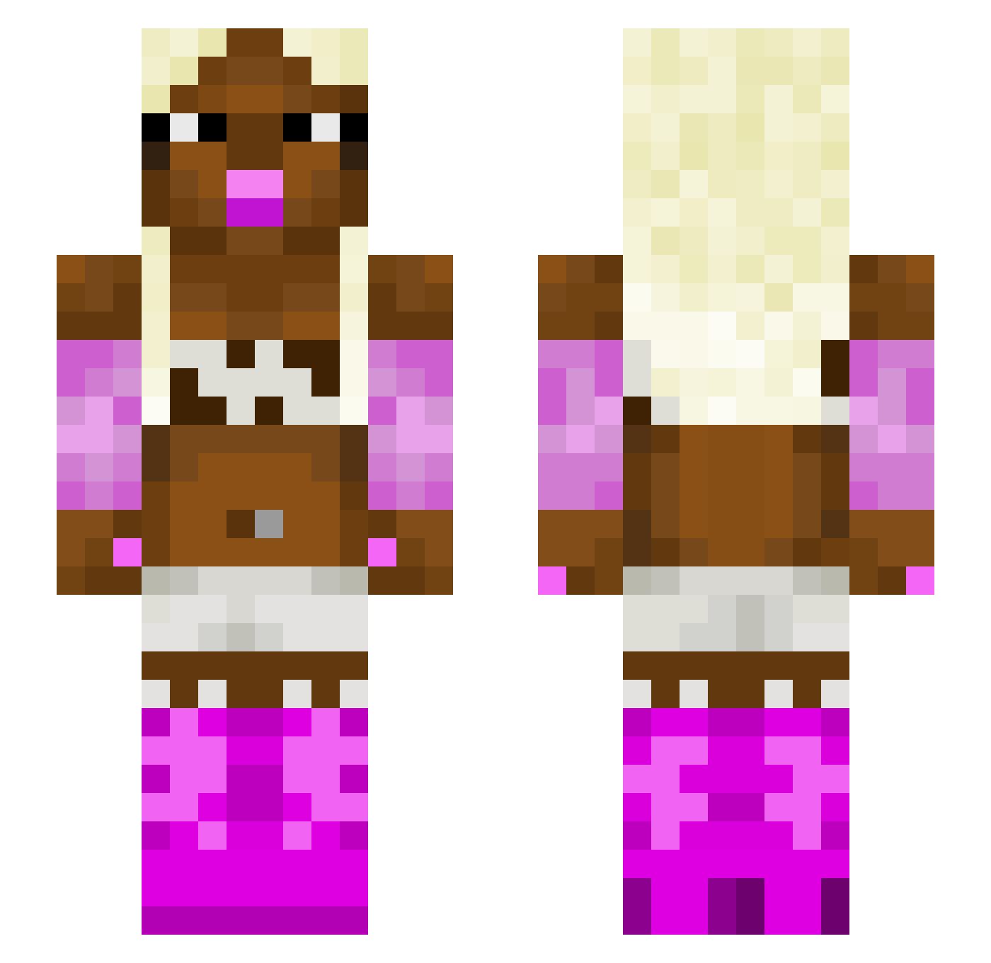 V4nishGold Minecraft skin, front and back view