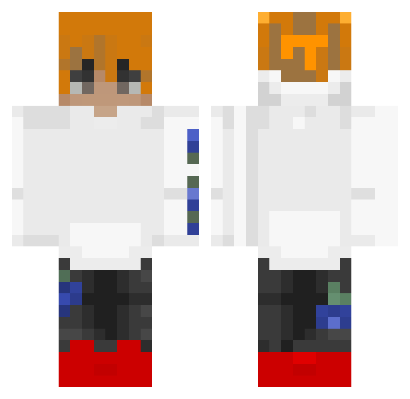 VladFantic Minecraft skin, front and back view