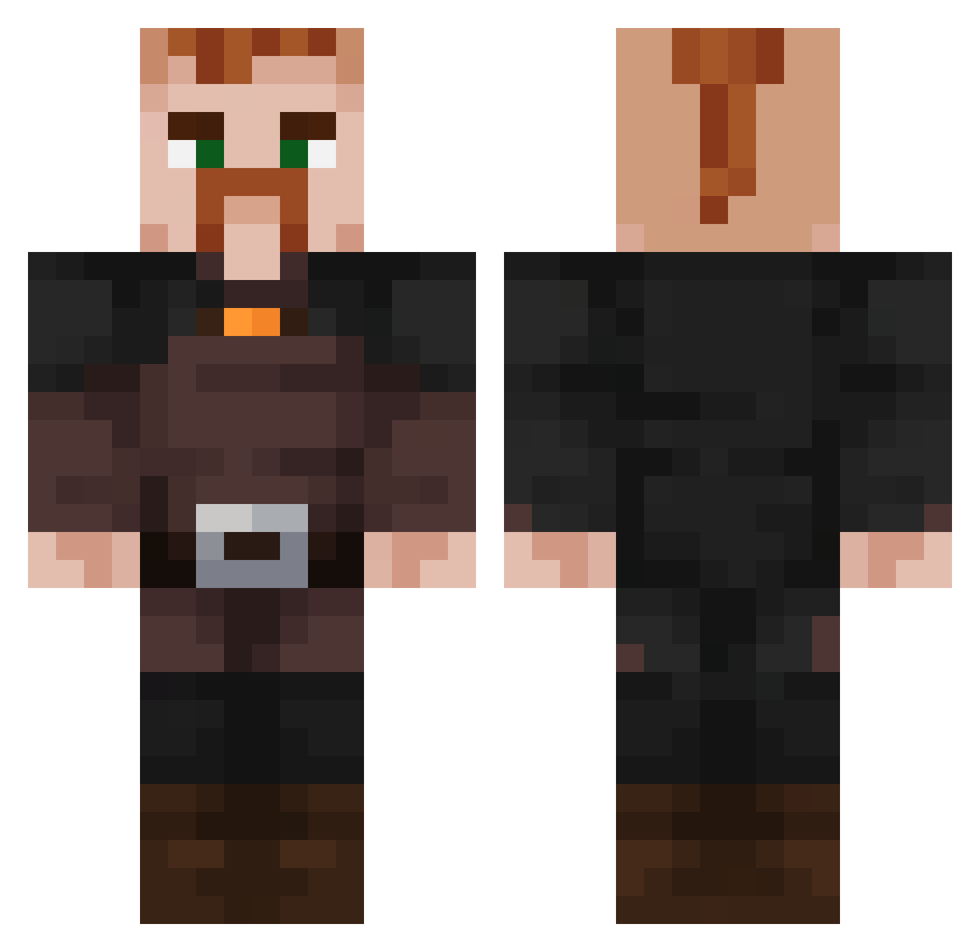 YOL0n Minecraft skin, front and back view