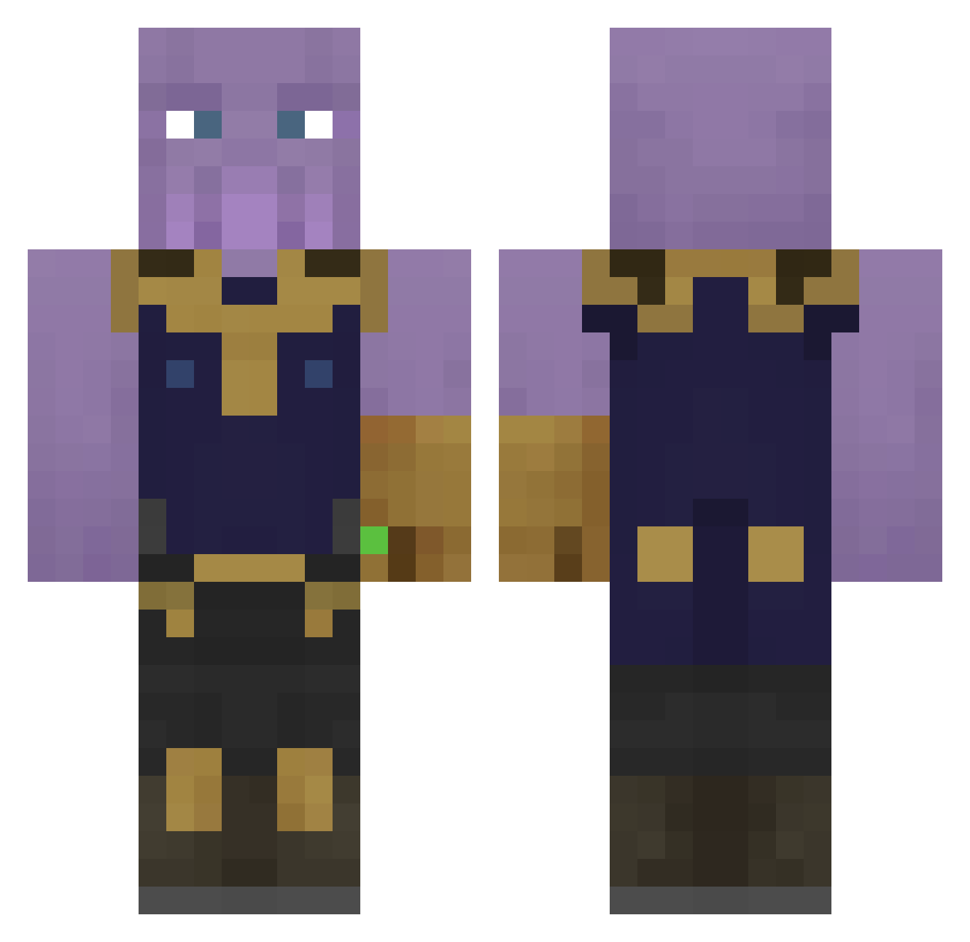 MEXICAN_LEGE3ND Minecraft skin, front and back view