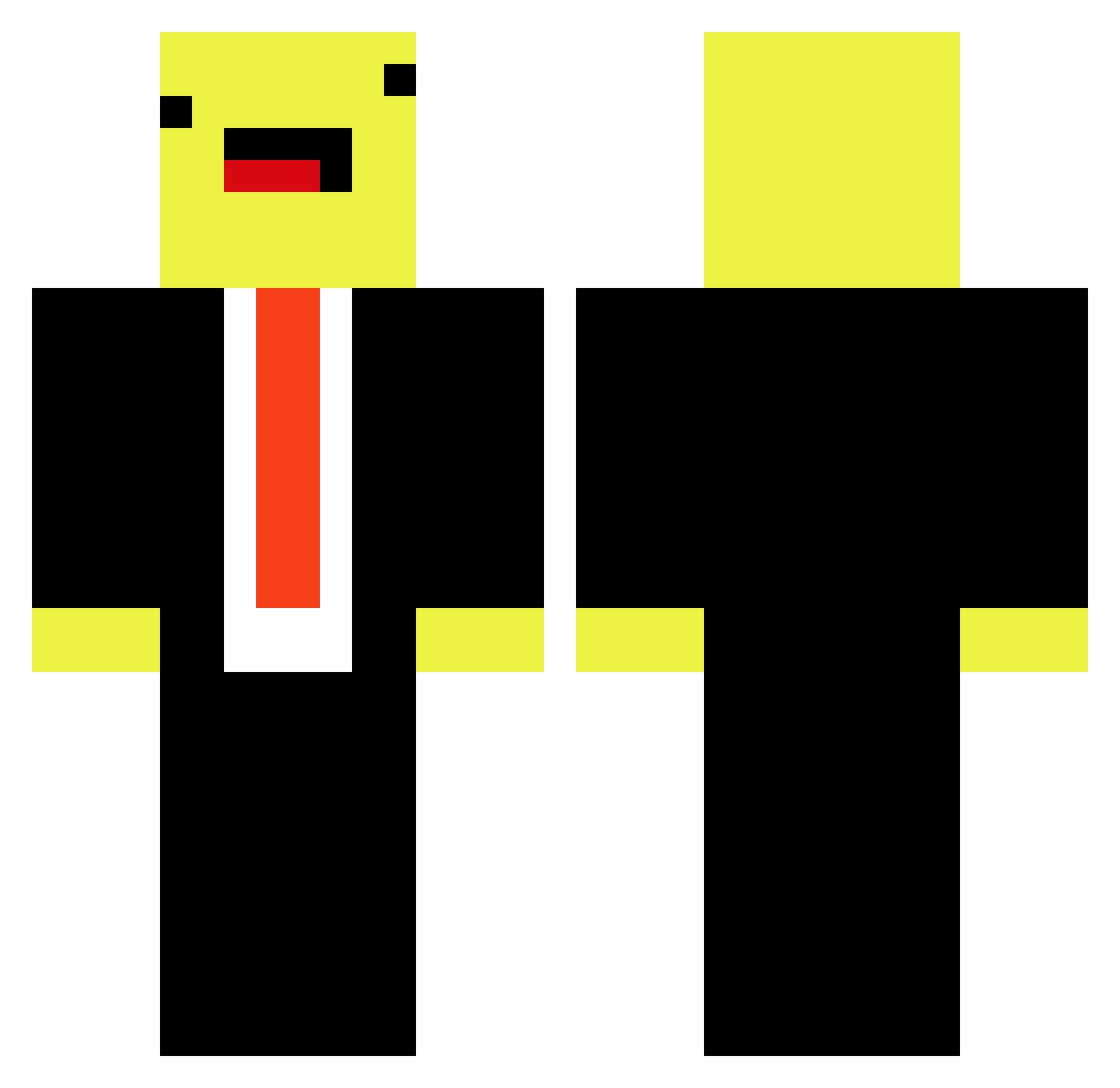 trick4 Minecraft skin, front and back view