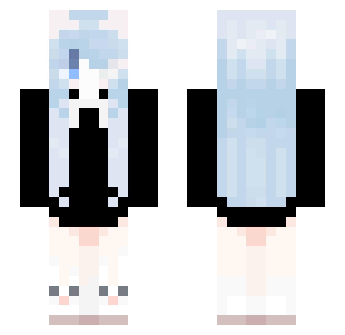 LJll00 Minecraft skin, front and back view