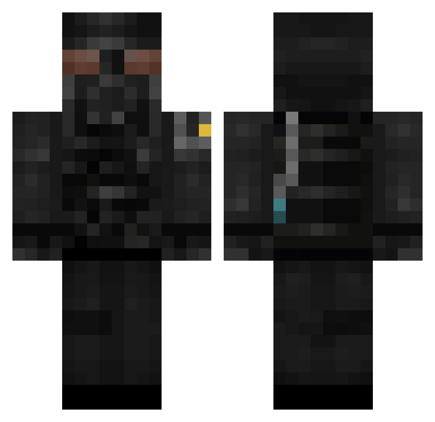 Dark90968 Minecraft skin, front and back view