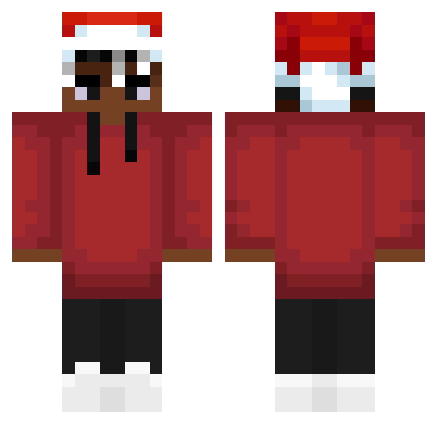 Wanako Minecraft skin, front and back view