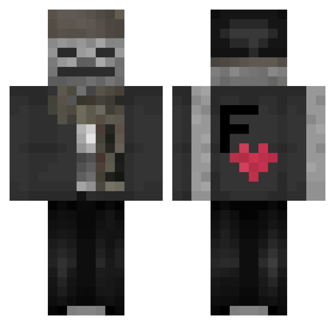 SilverSpeedd Minecraft skin, front and back view