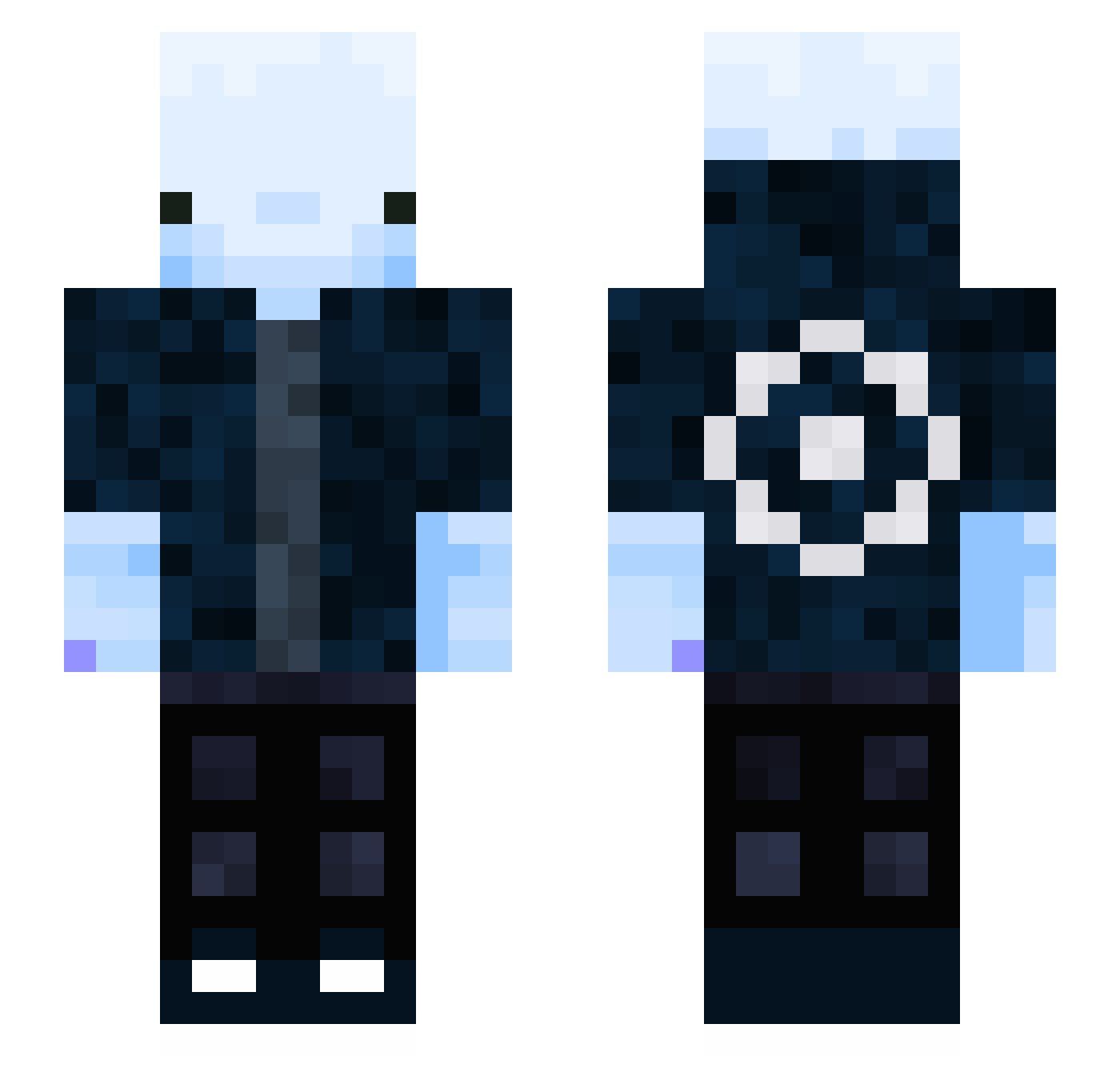 dragontianshi Minecraft skin, front and back view