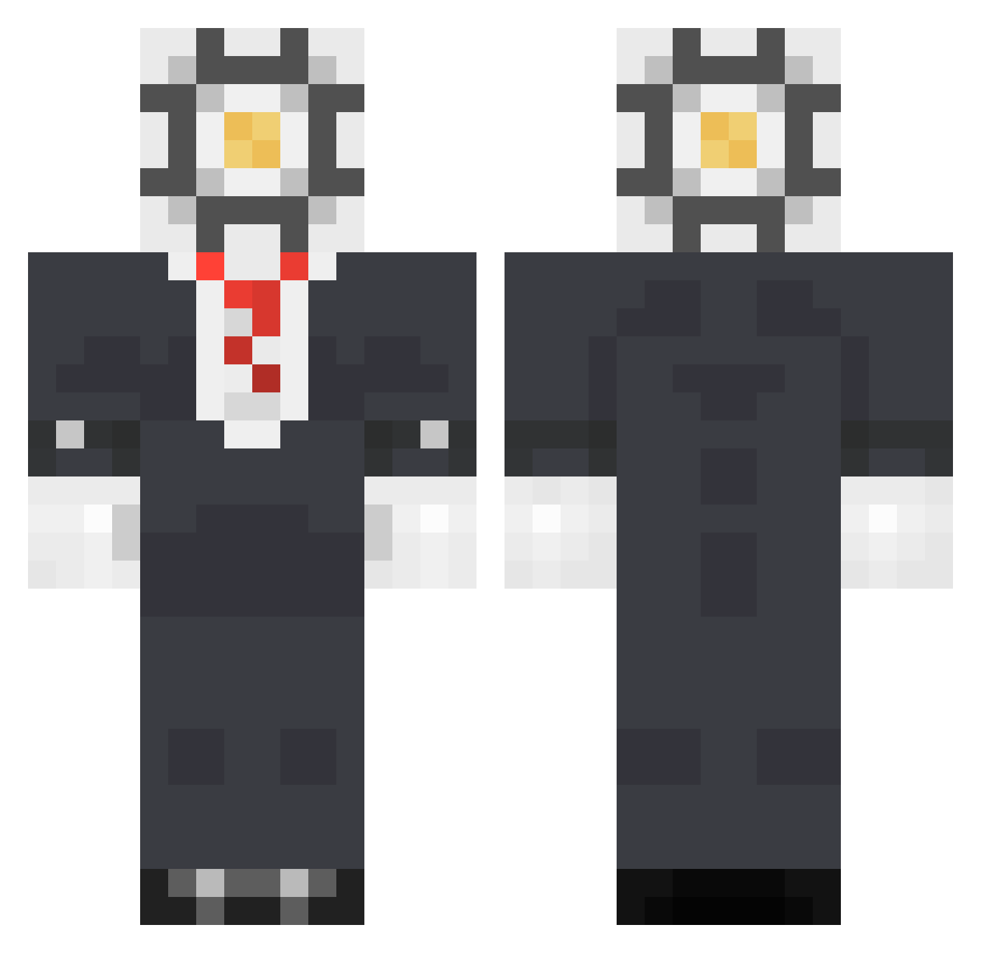 sur3lyx1lv Minecraft skin, front and back view