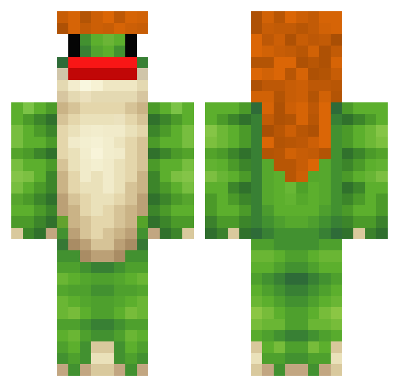 AKLDM85 Minecraft skin, front and back view