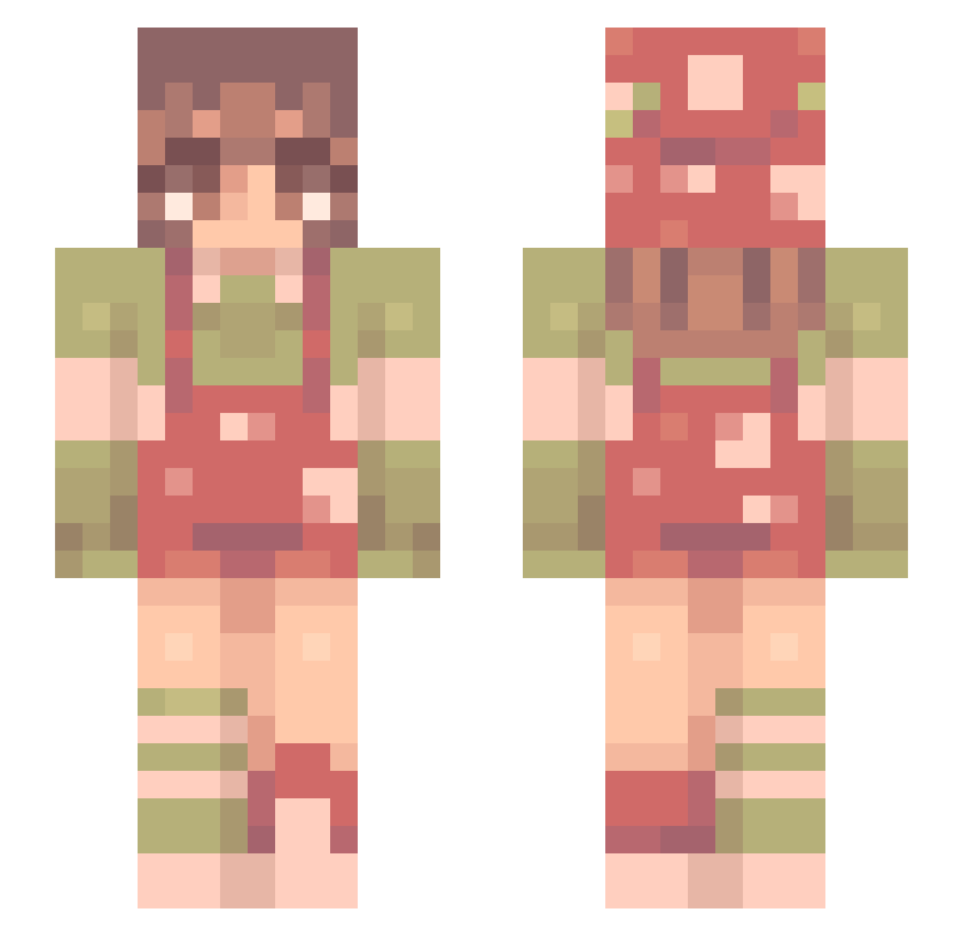 varrestwink Minecraft skin, front and back view