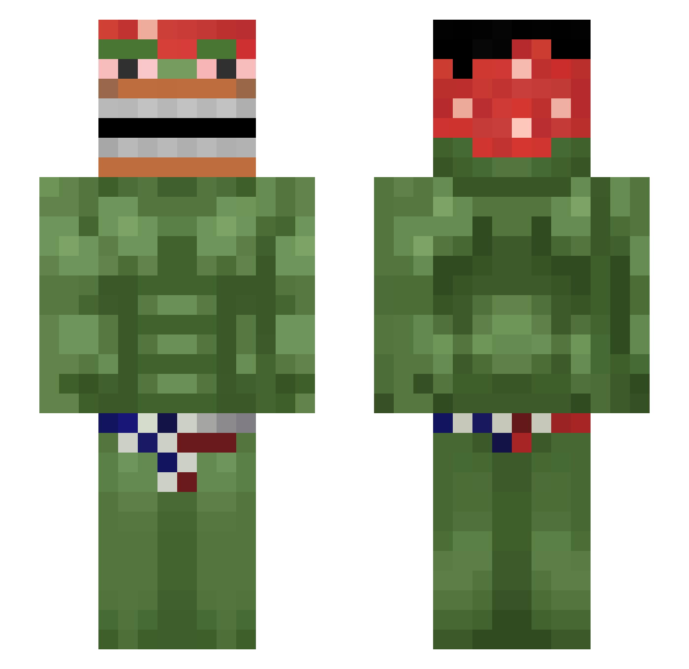 brothatscap Minecraft skin, front and back view