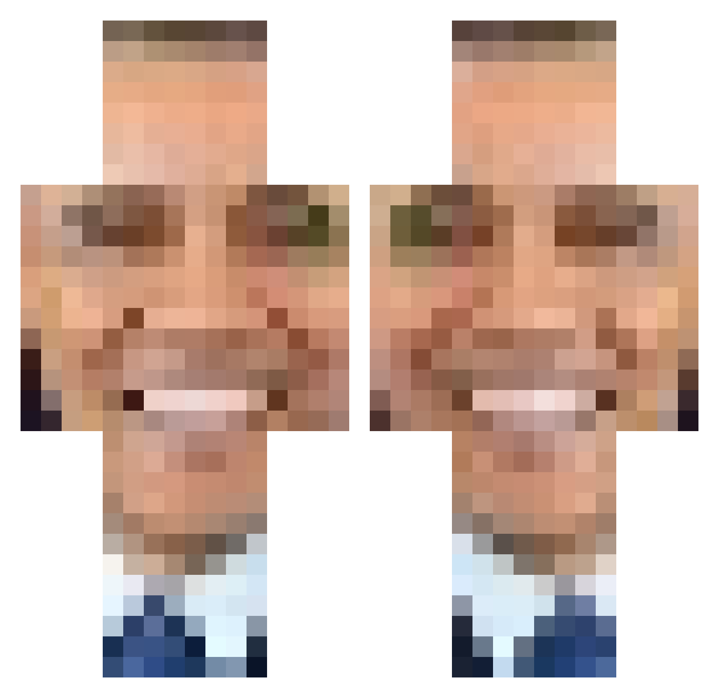 ColeslawMoney Minecraft skin, front and back view
