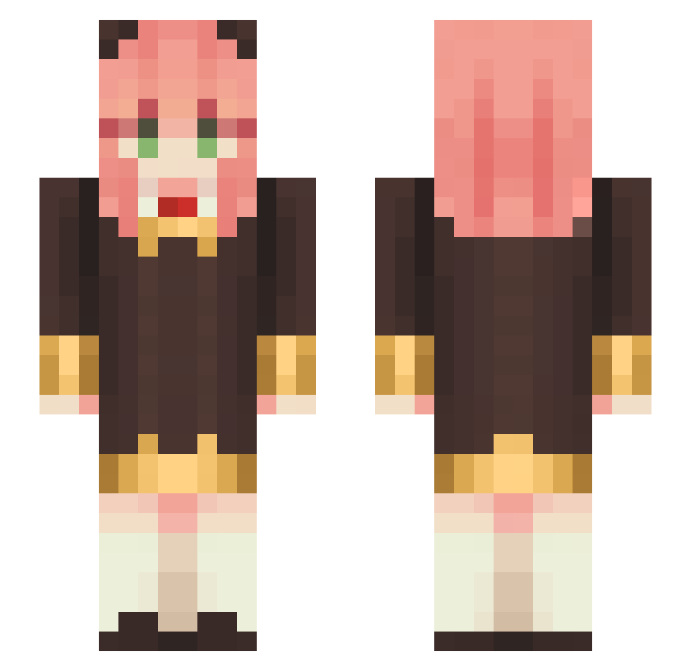 ASD098 Minecraft skin, front and back view