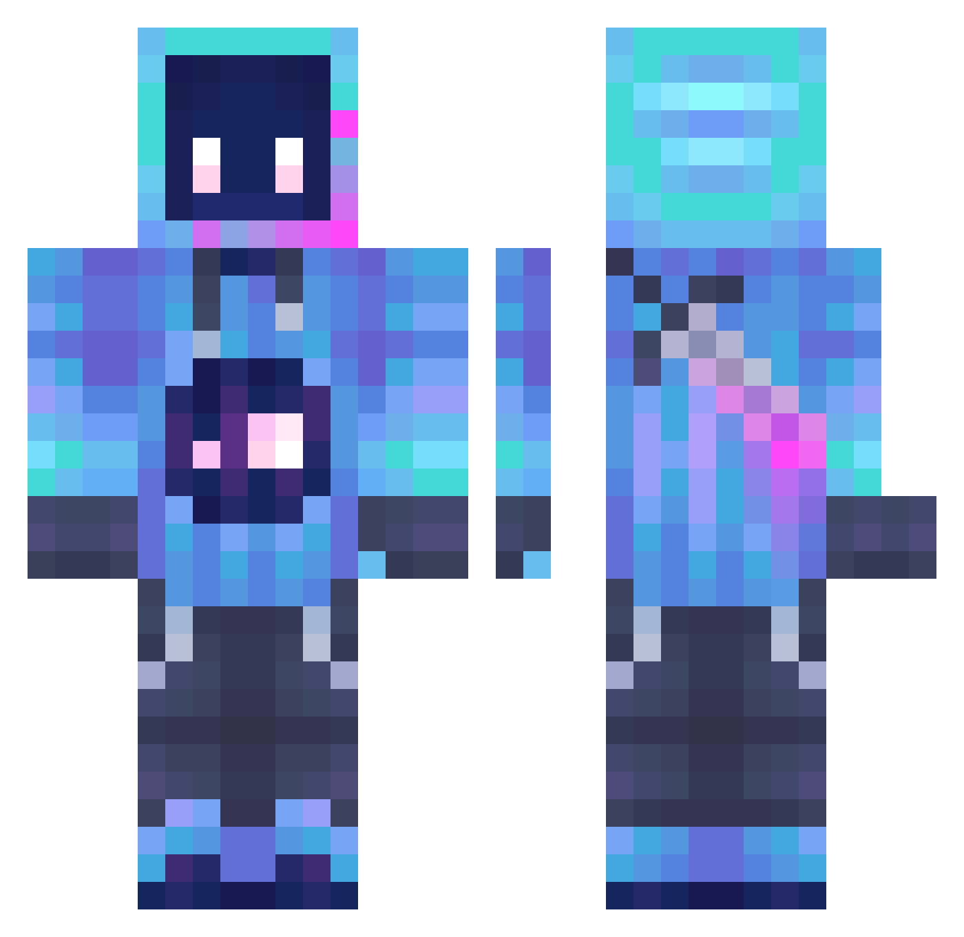 SigmowyYT Minecraft skin, front and back view