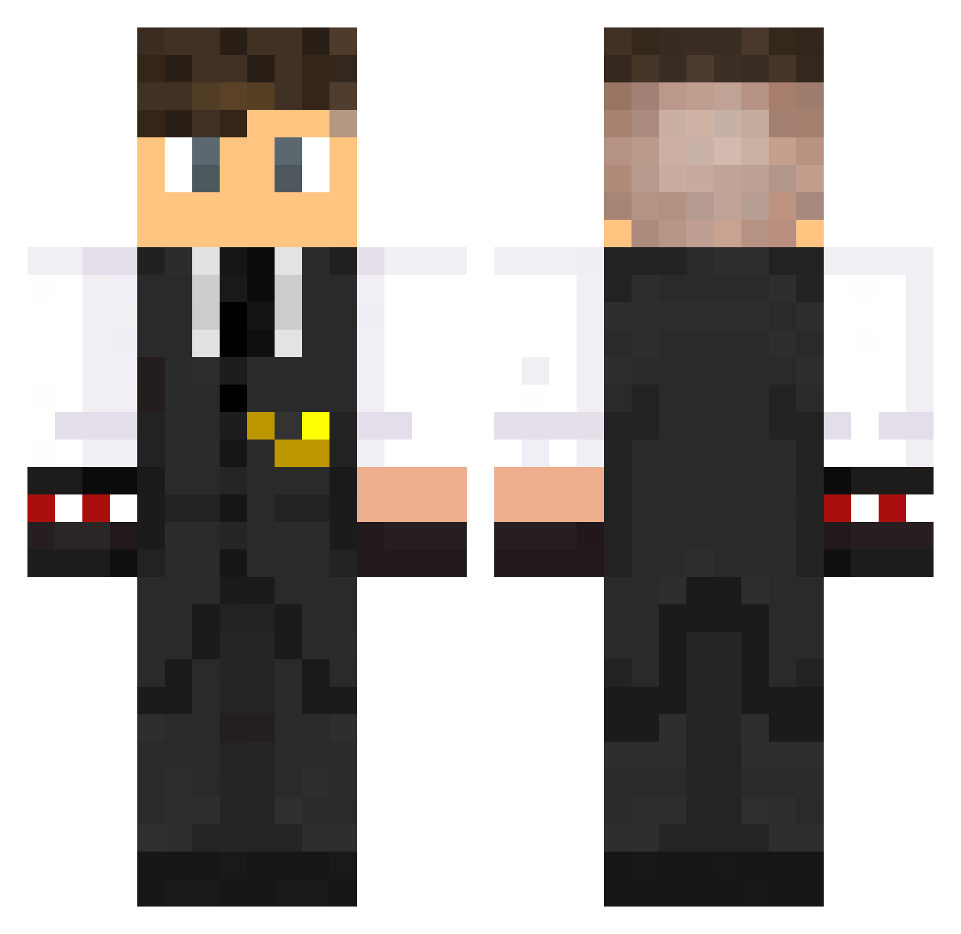 LucaumCabuloso Minecraft skin, front and back view