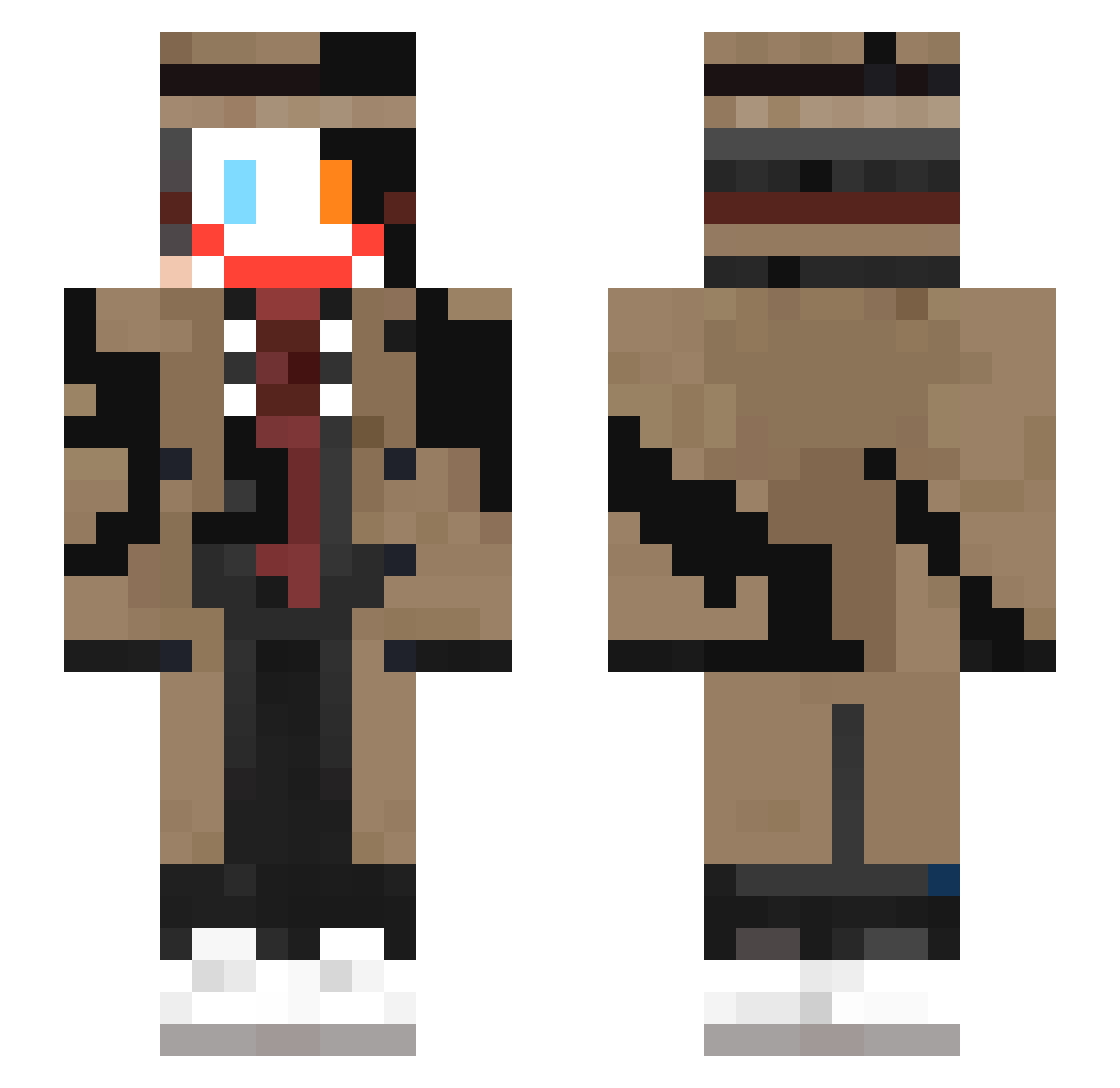 w1pr777 Minecraft skin, front and back view