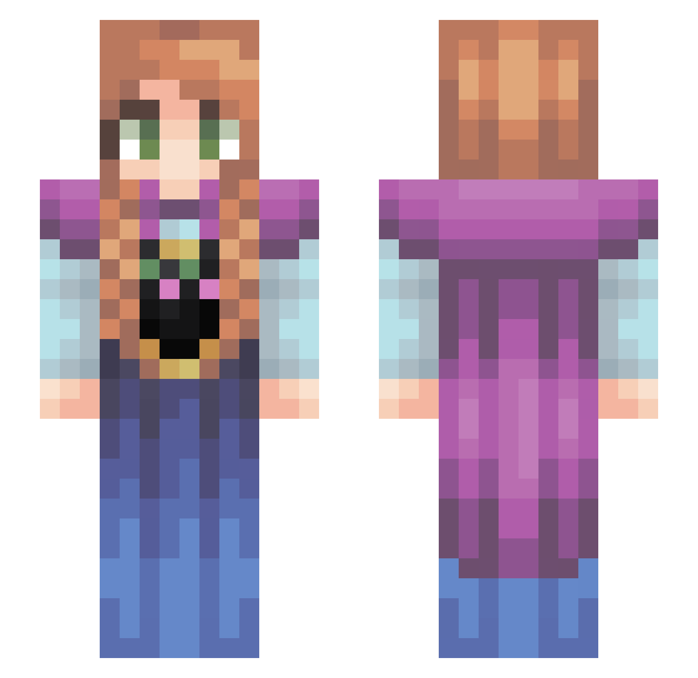 Murciaaa Minecraft skin, front and back view