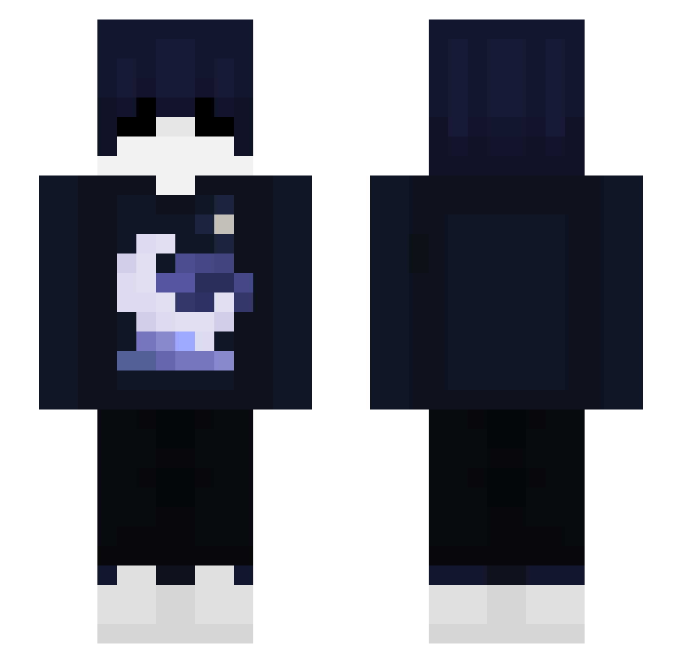 Raytel_Ry Minecraft skin, front and back view