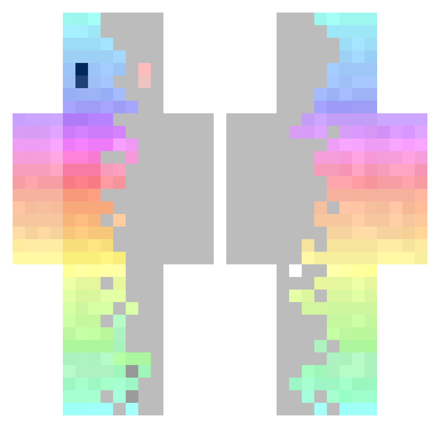 UrBoiTrue Minecraft skin, front and back view