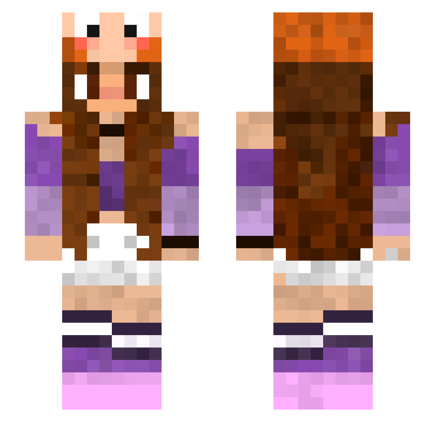 Francy_2410 Minecraft skin, front and back view