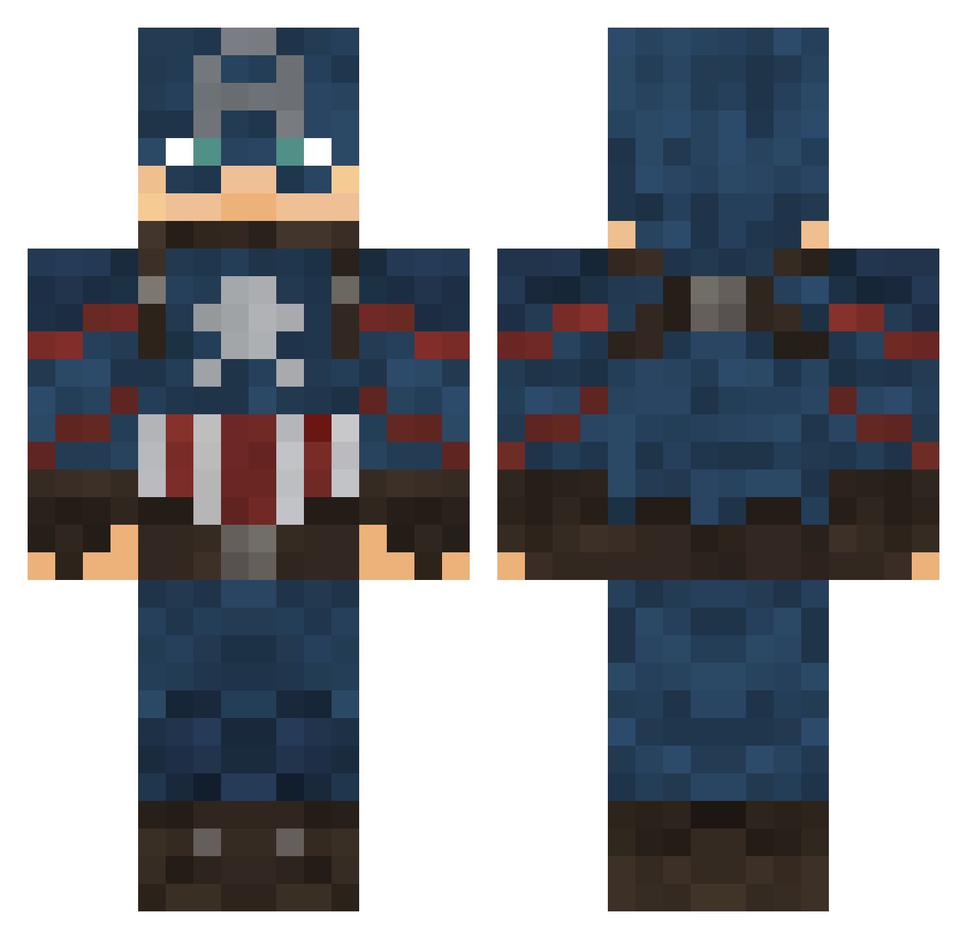 yooastrro Minecraft skin, front and back view
