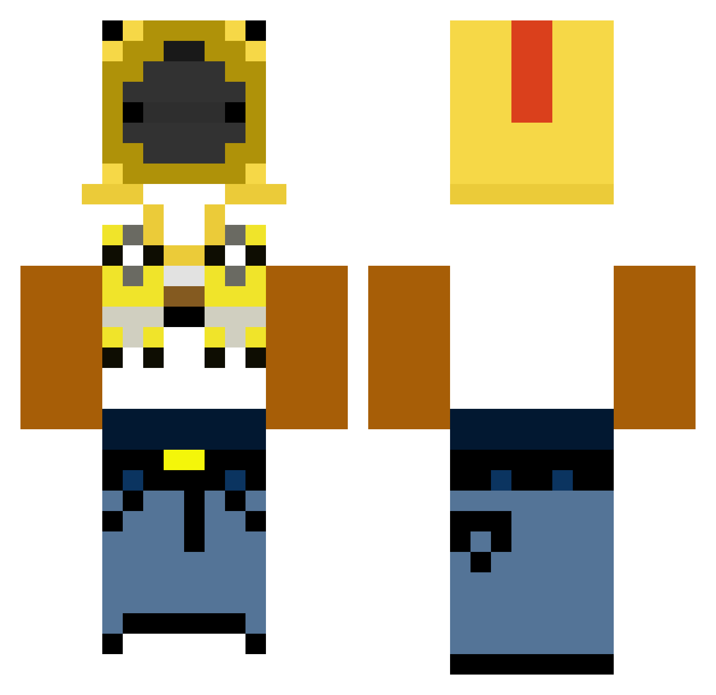 starleeex Minecraft skin, front and back view