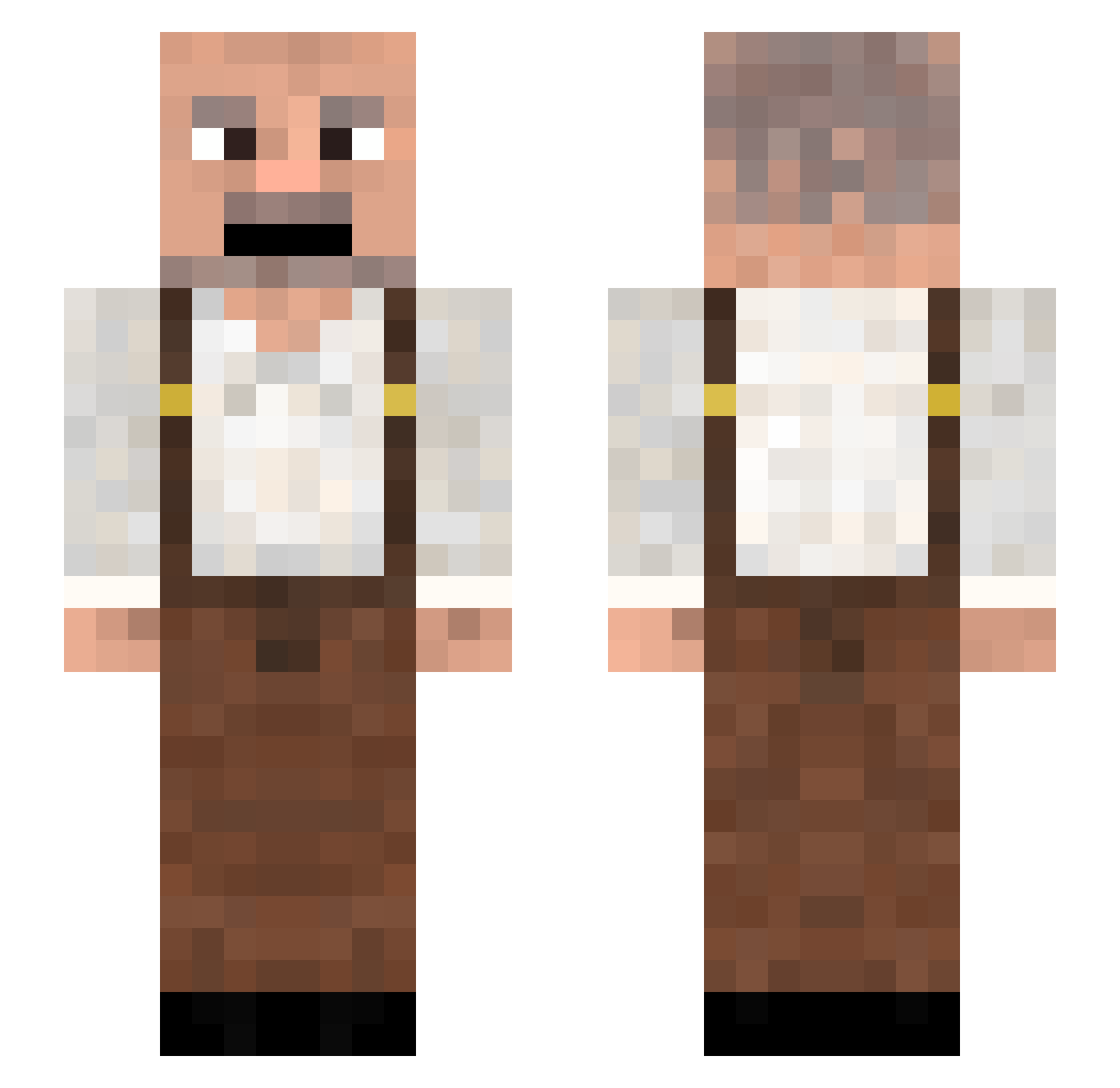 CheeZzyC9 Minecraft skin, front and back view