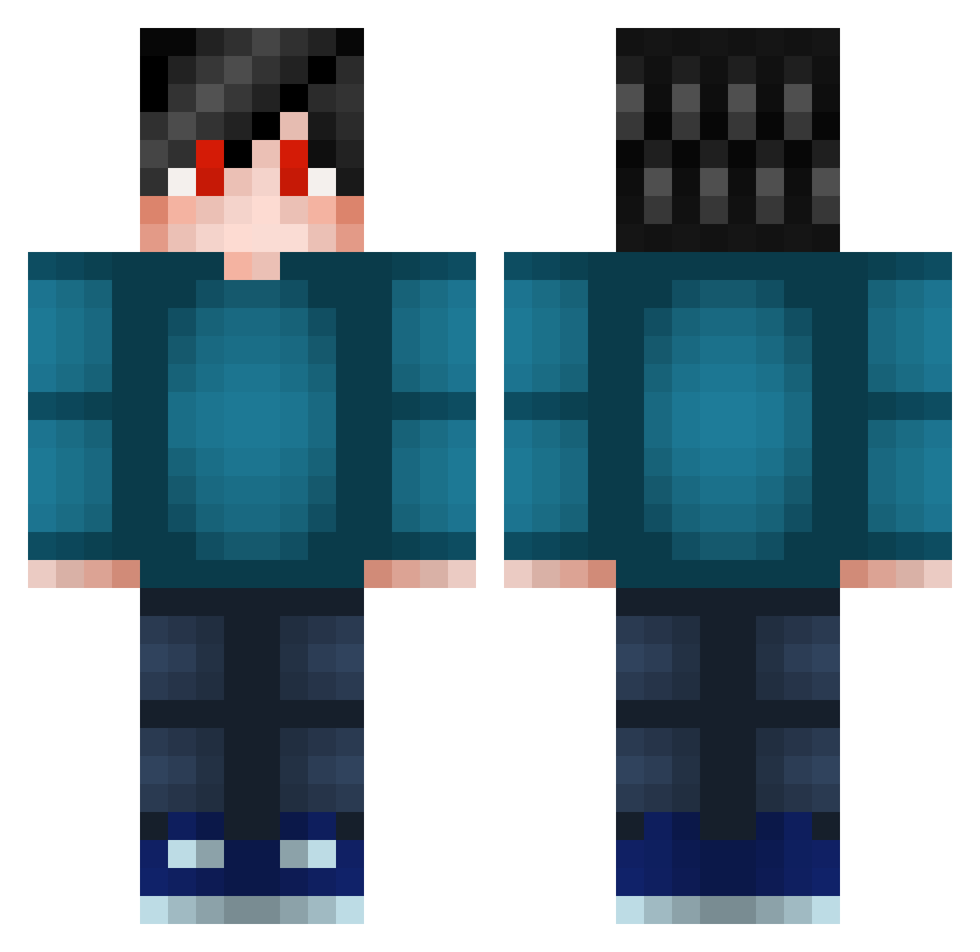 SiGeLy Minecraft skin, front and back view