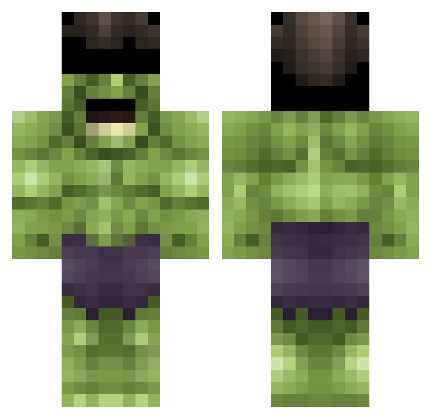 Schulle252 Minecraft skin, front and back view