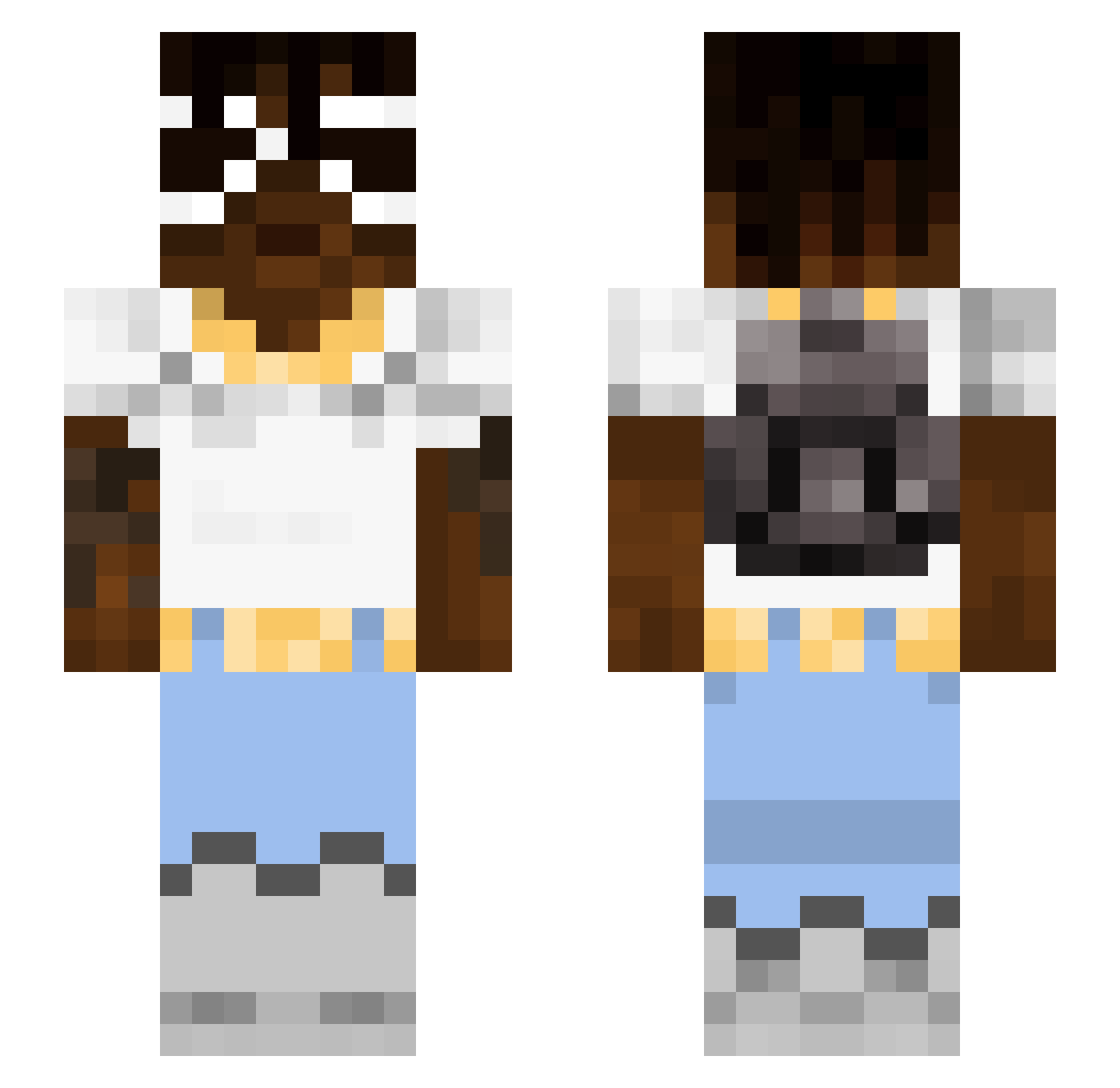 ShootaFrom64th Minecraft skin, front and back view