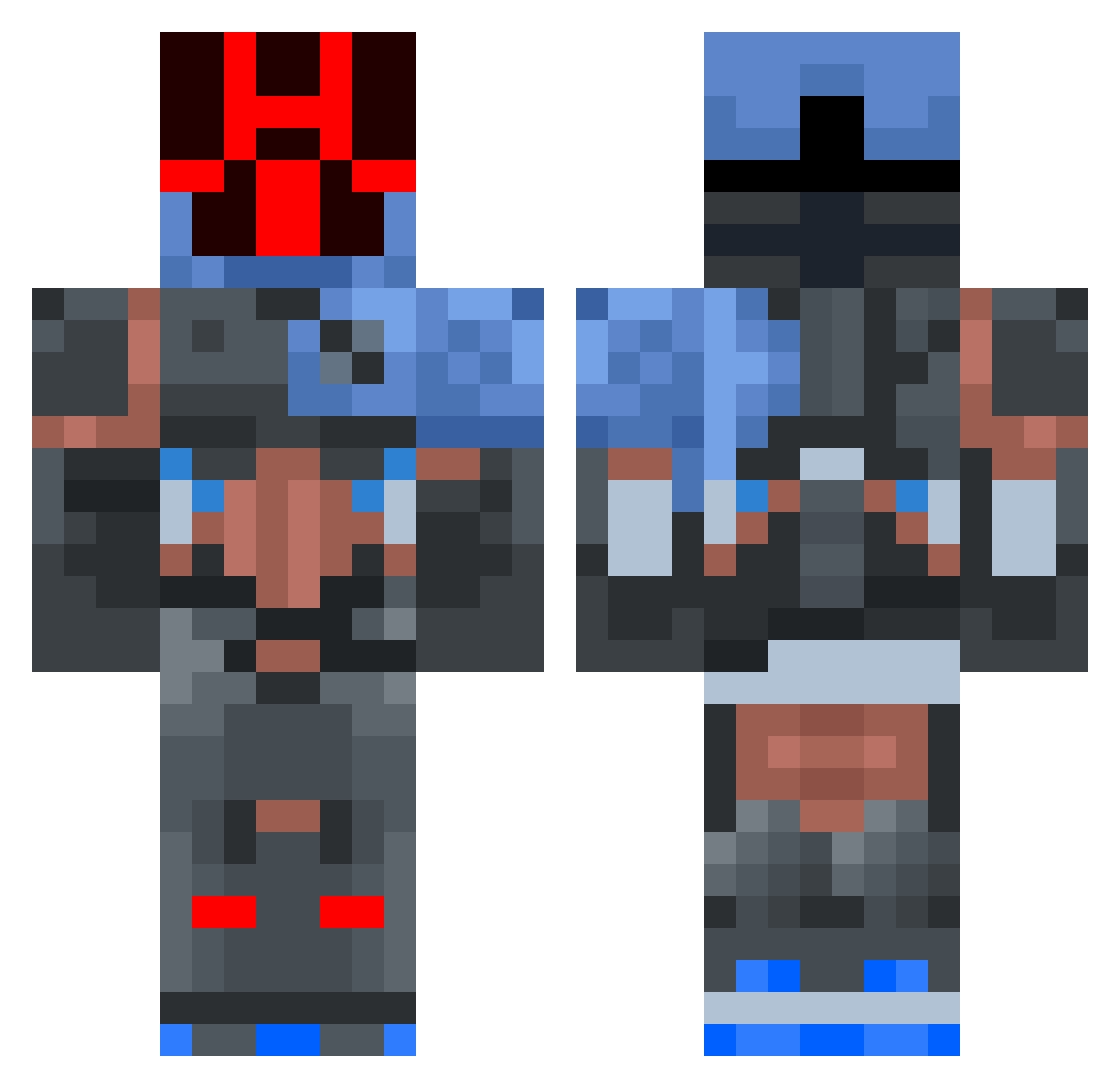 Jasontim Minecraft skin, front and back view