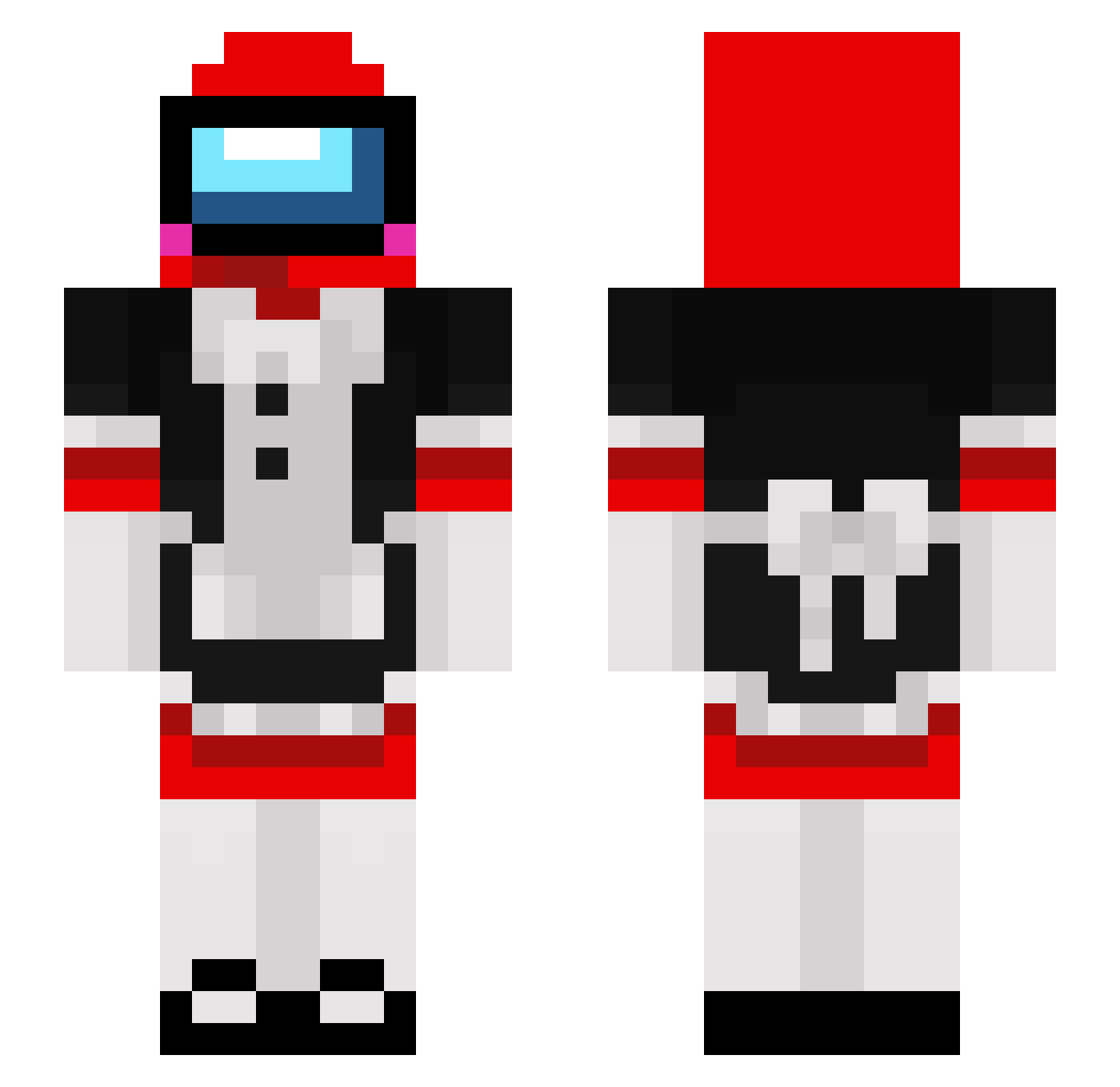 HDKing21 Minecraft skin, front and back view